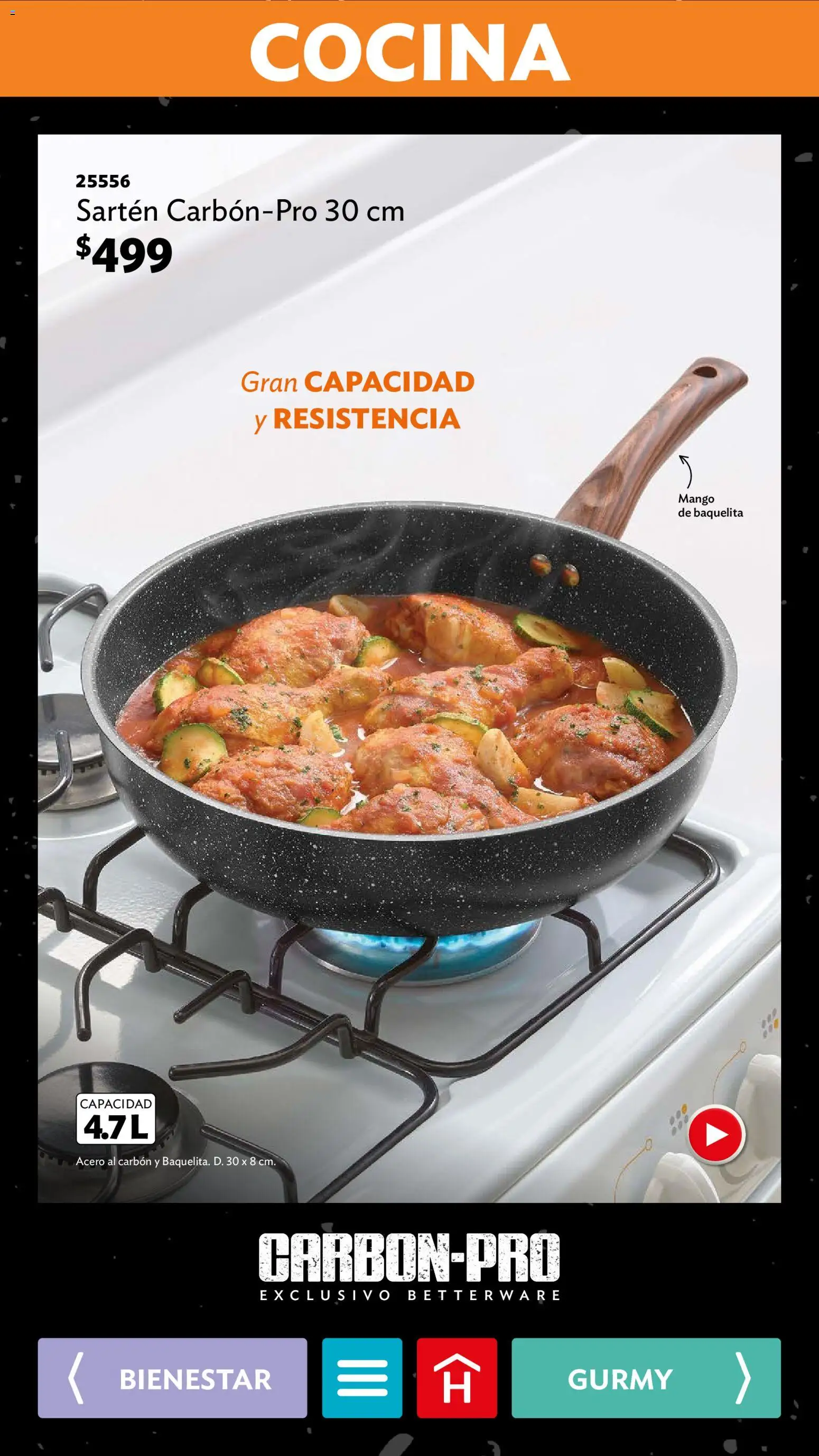 Nuevas ofertas de Betterware válidas en toda la República Mexicana desde el 05.01.2026. ¡Encuentra las mejores ofertas en Betterware campaña 1 2026! | Página: 30 | Productos: Mango, Cocina, Sartén