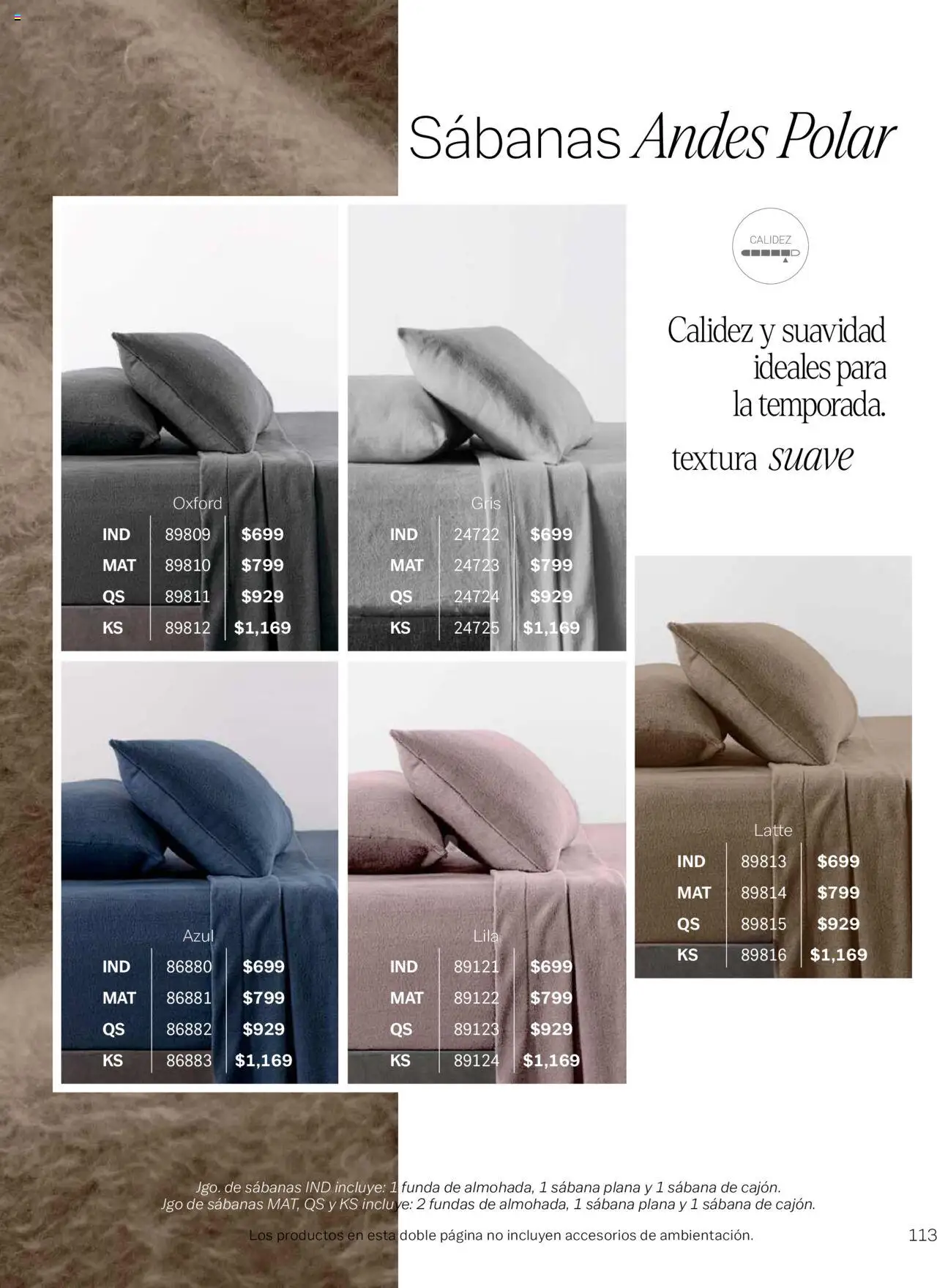 Nuevas ofertas de Vianney válidas en toda la República Mexicana desde el 15.08.2025. ¡Encuentra las mejores ofertas en Vianney - Catálogo Invierno! | Página: 115 | Productos: Funda, Sabanas