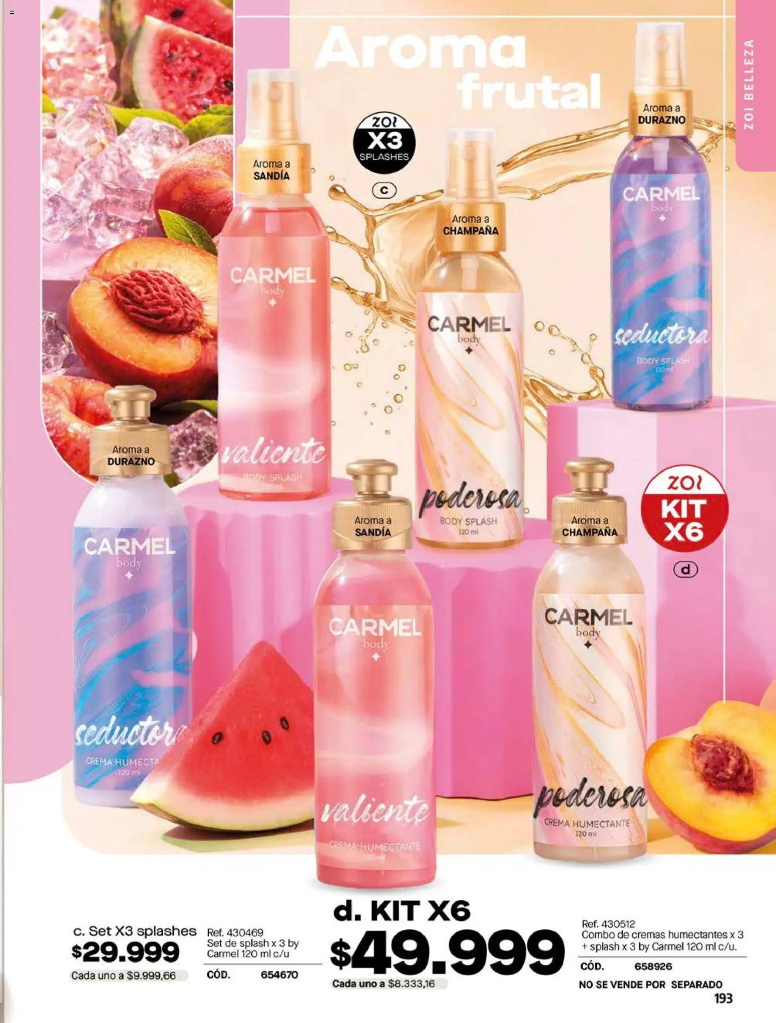 Pacifika revista - valida desde el 01.08.2026 | Página: 193 | Productos: Crema, Body, Champaña, Durazno