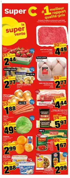 Preview of Super C weekly flyer / circulaire from shop Super C valid from 31.07.2025