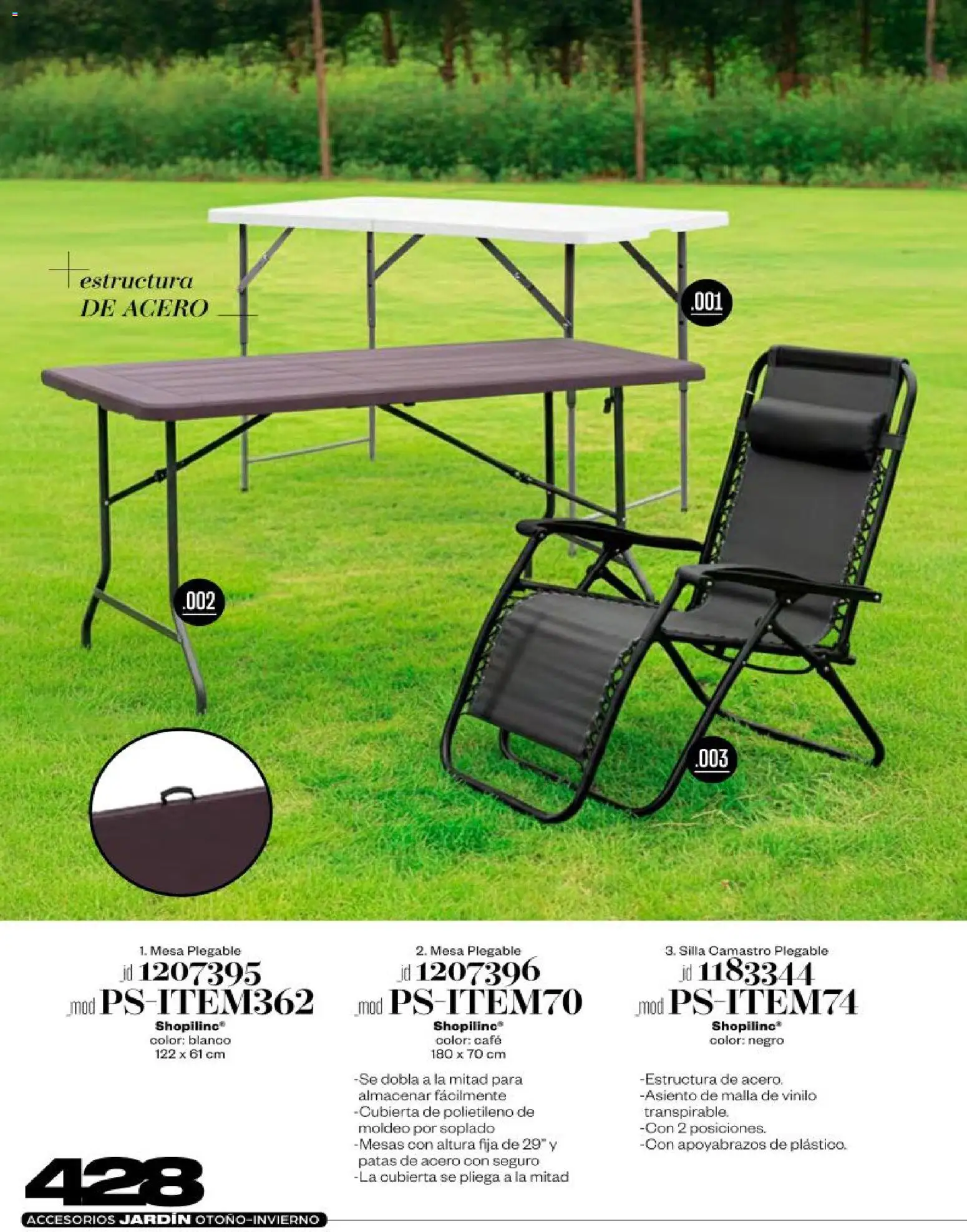 Nuevas ofertas de Price Shoes válidas en toda la República Mexicana desde el 03.11.2025. ¡Encuentra las mejores ofertas en Price Shoes catálogo Accesorios! | Página: 428 | Productos: Silla, Café, Mesa, Malla