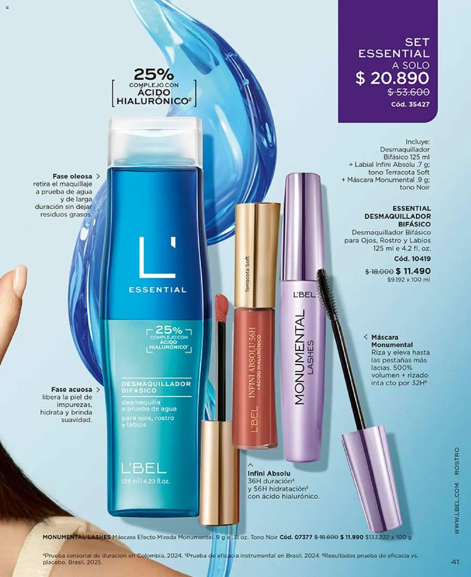 L'Bel Campaña 8 │ válido desde el 30.04.2026 | Página: 43 | Productos: Agua, Maquillaje, Máscara, Labial
