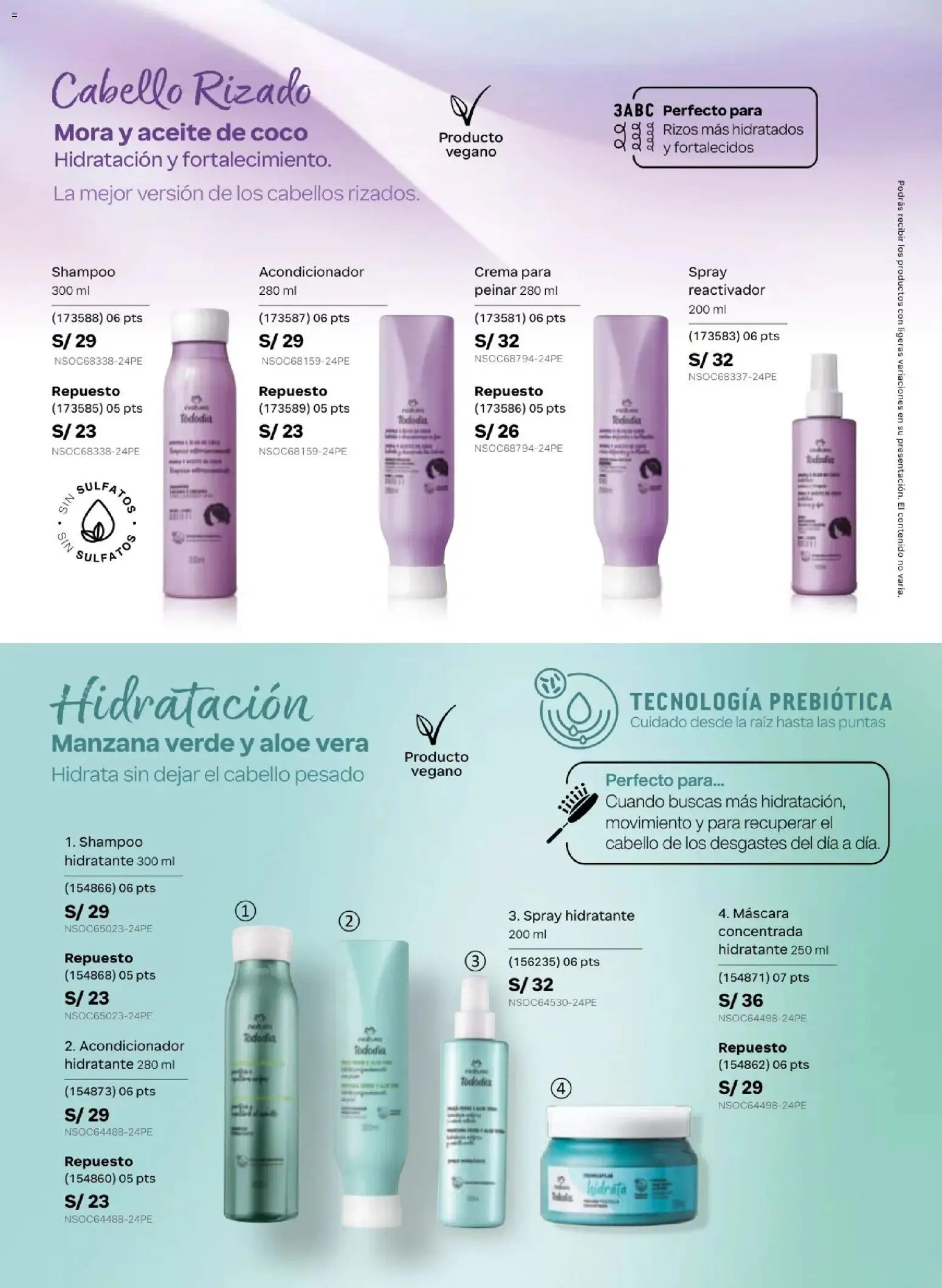 Catálogo Natura válido desde 20.02.2026 | Página: 124 | Productos: Máscara, Shampoo, Acondicionador, Aceite
