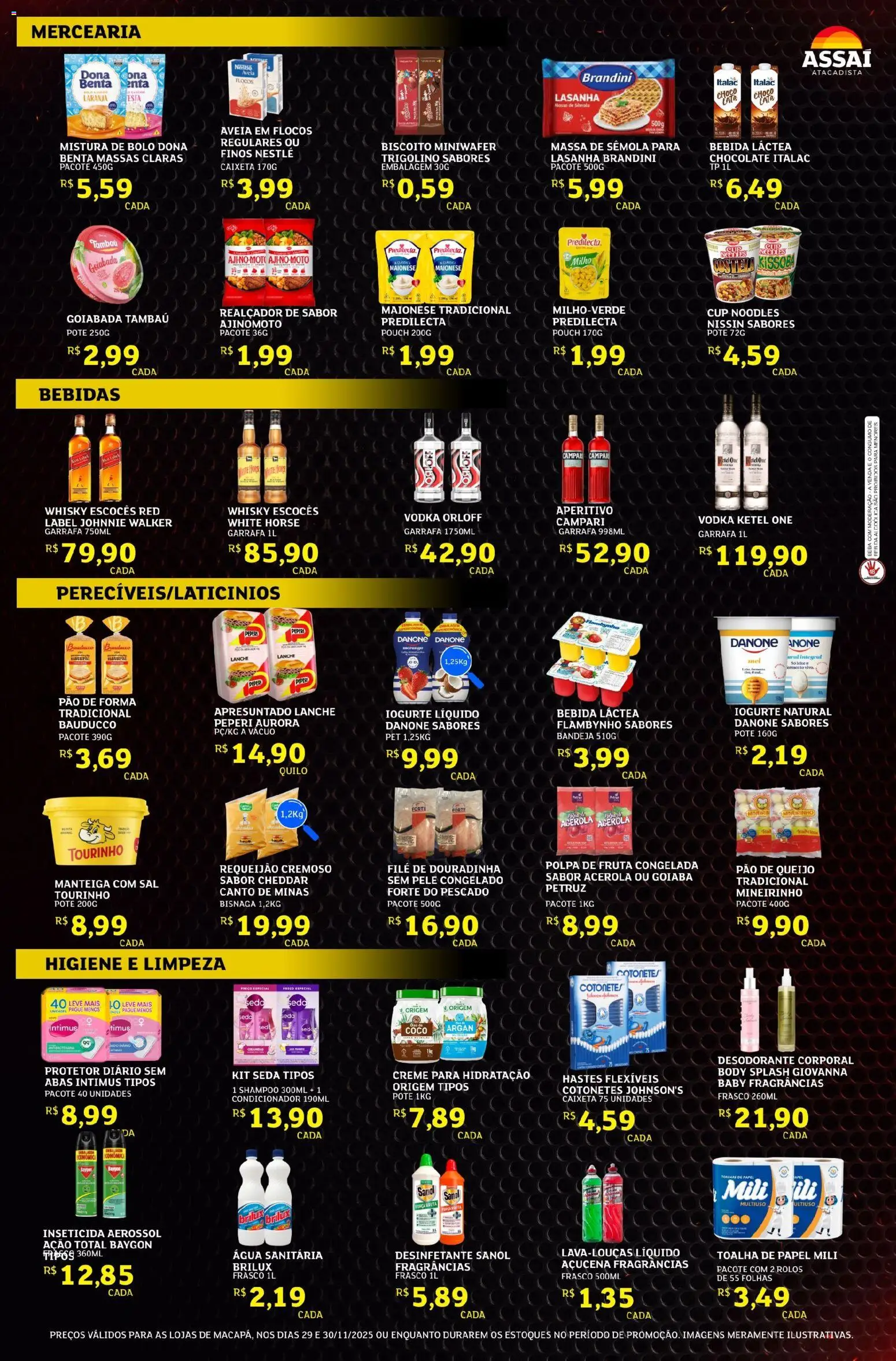 Assaí Atacadista Folheto - válido de 29.11.2025 | Página: 2 | Produtos: Condicionador, Cheddar, Massa, Vodka