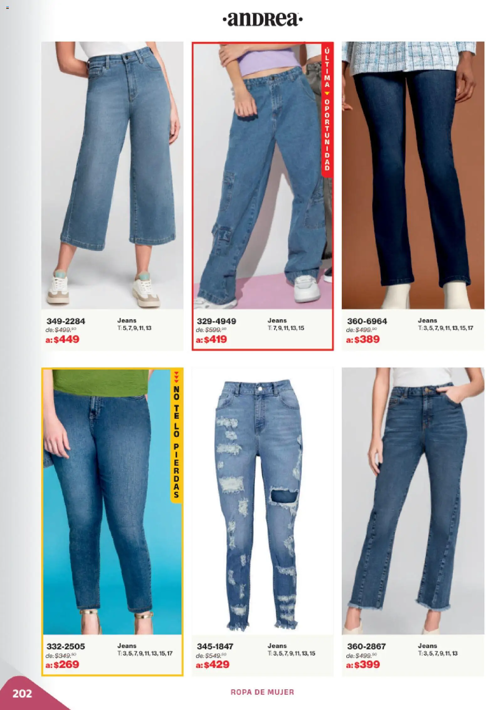 Nuevas ofertas de Andrea válidas en toda la República Mexicana desde el 02.11.2025. ¡Encuentra las mejores ofertas en Andrea catálogo Outlet! | Página: 202 | Productos: Ropa