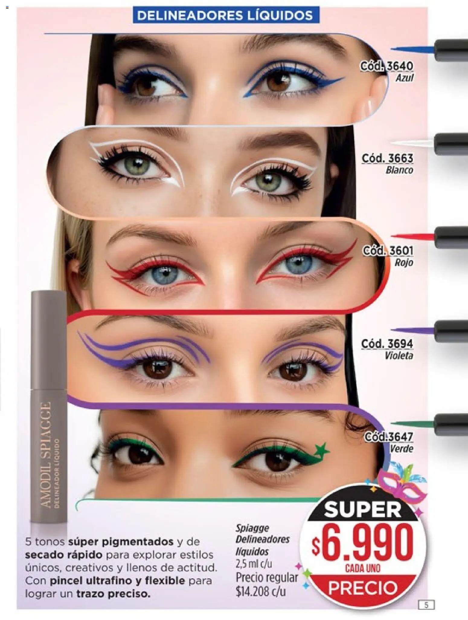 Catálogo Amodil Campaña 3 │ válido desde el 01.03.2026 | Página: 5 | Productos: Flexible, Pincel, Delineador