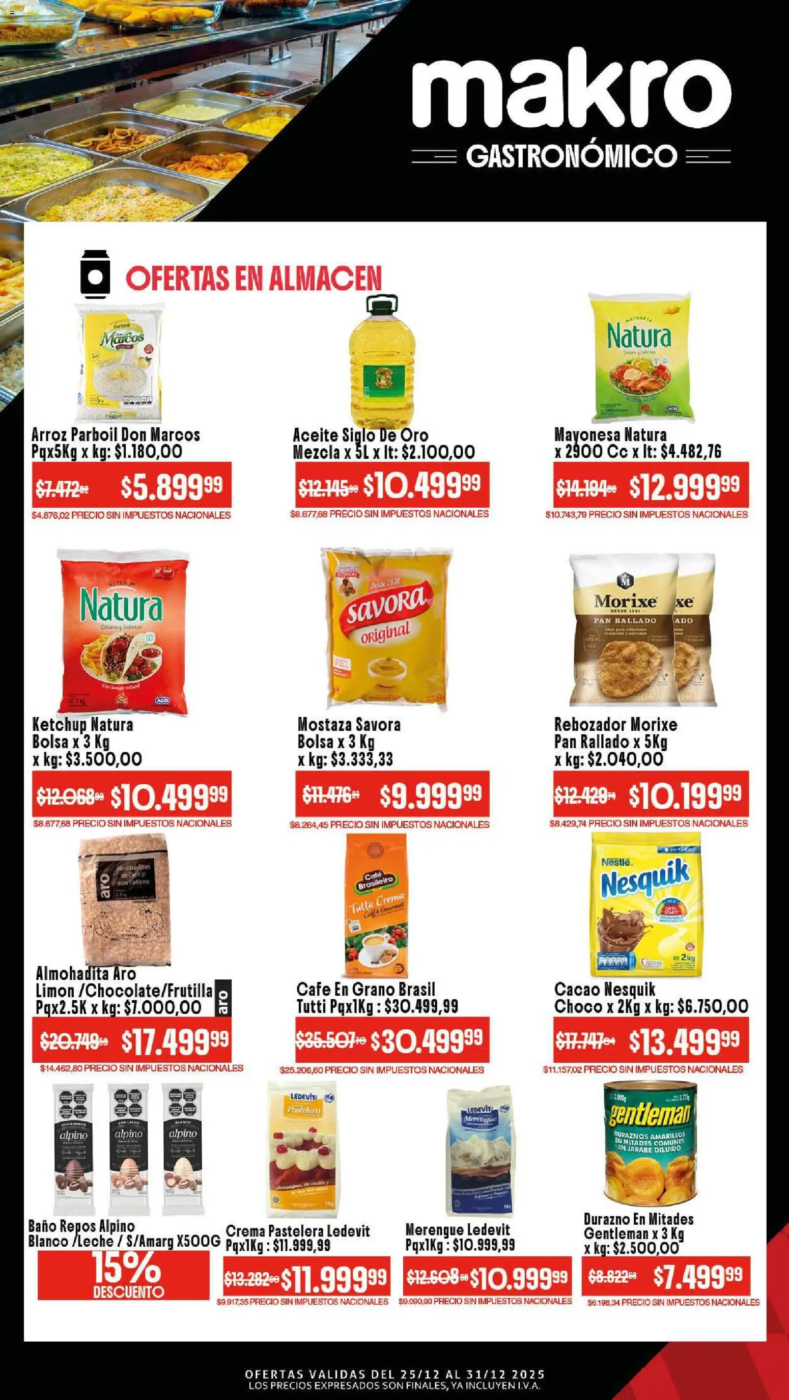 Makro ofertas │ válido desde el 25.12.2025 | Página: 3 | Productos: Baño, Mayonesa, Pan, Café