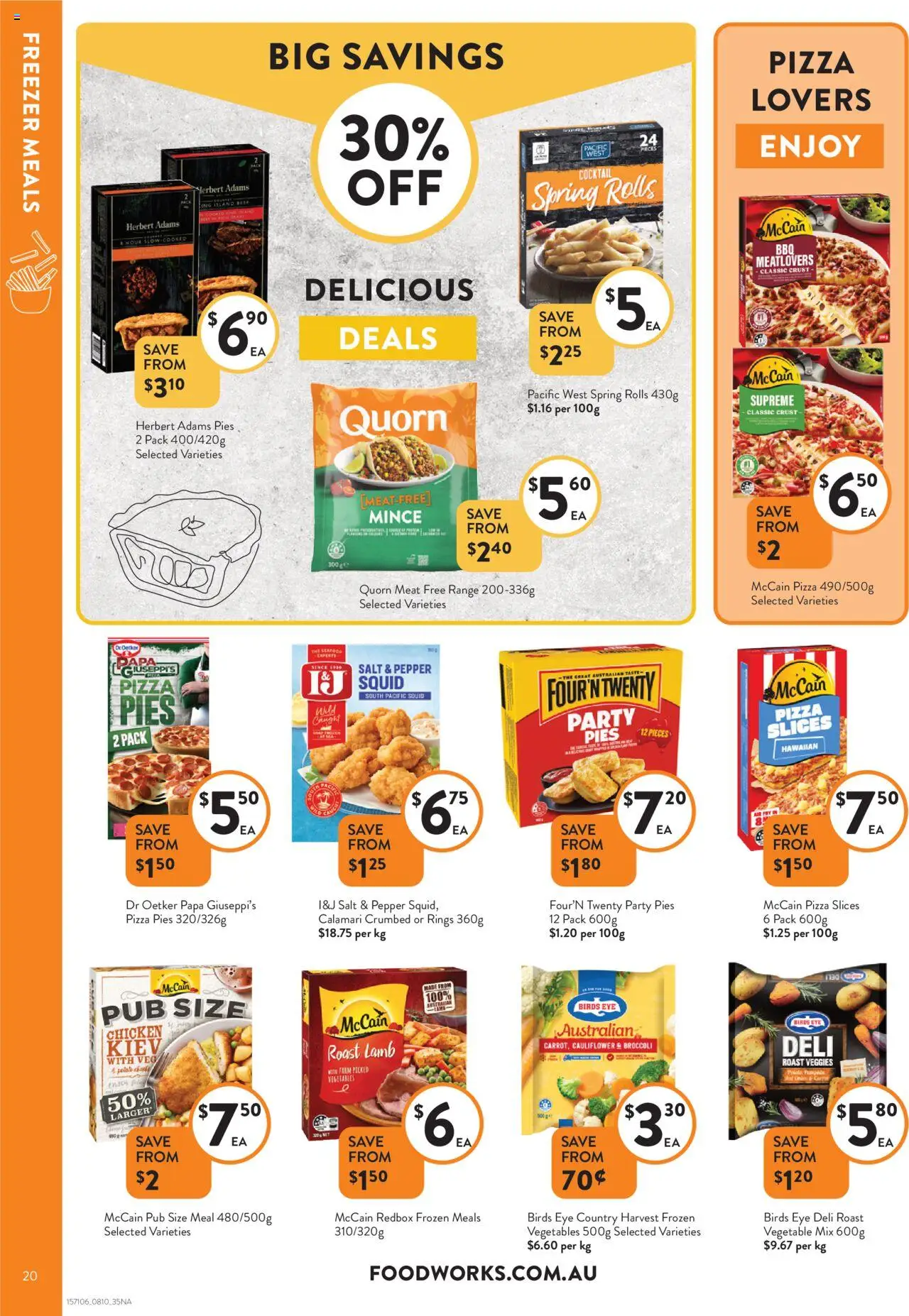 Foodworks catalogue - valid from 08.10.2025 | Page: 20 | Products: Meat, Vegetables, Pepper, Cauliflower