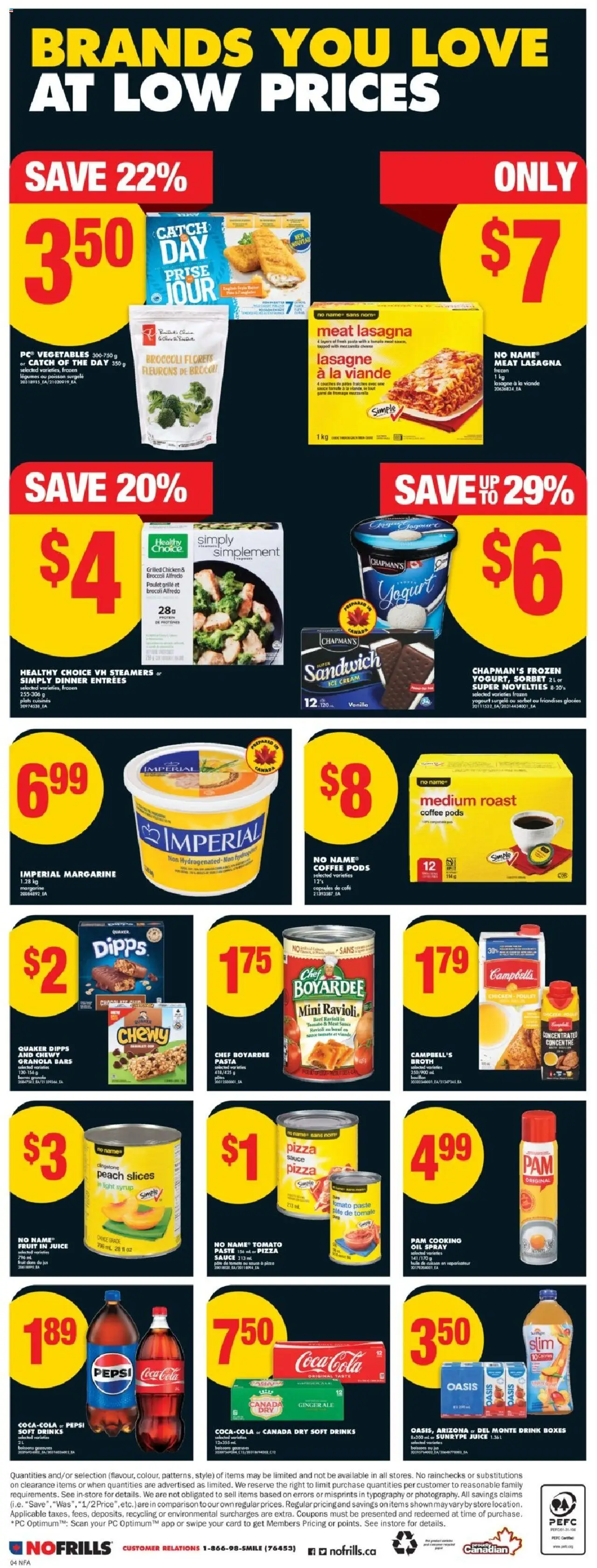 No Frills flyer valid from 14.08.2025 | Page: 7 | Products: Ice cream, Yogurt, Oil, Chicken