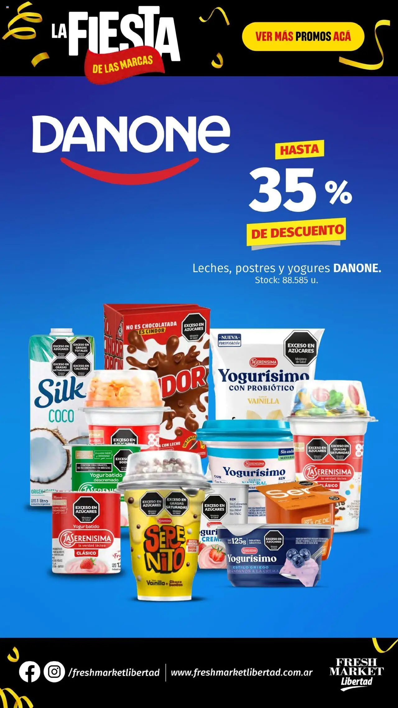 Hipermercado Libertad - La Fiesta  - Fresh │ válido desde el 26.06.2025 | Página: 3 | Productos: Leche, Yogur, Chocolatada, Crema