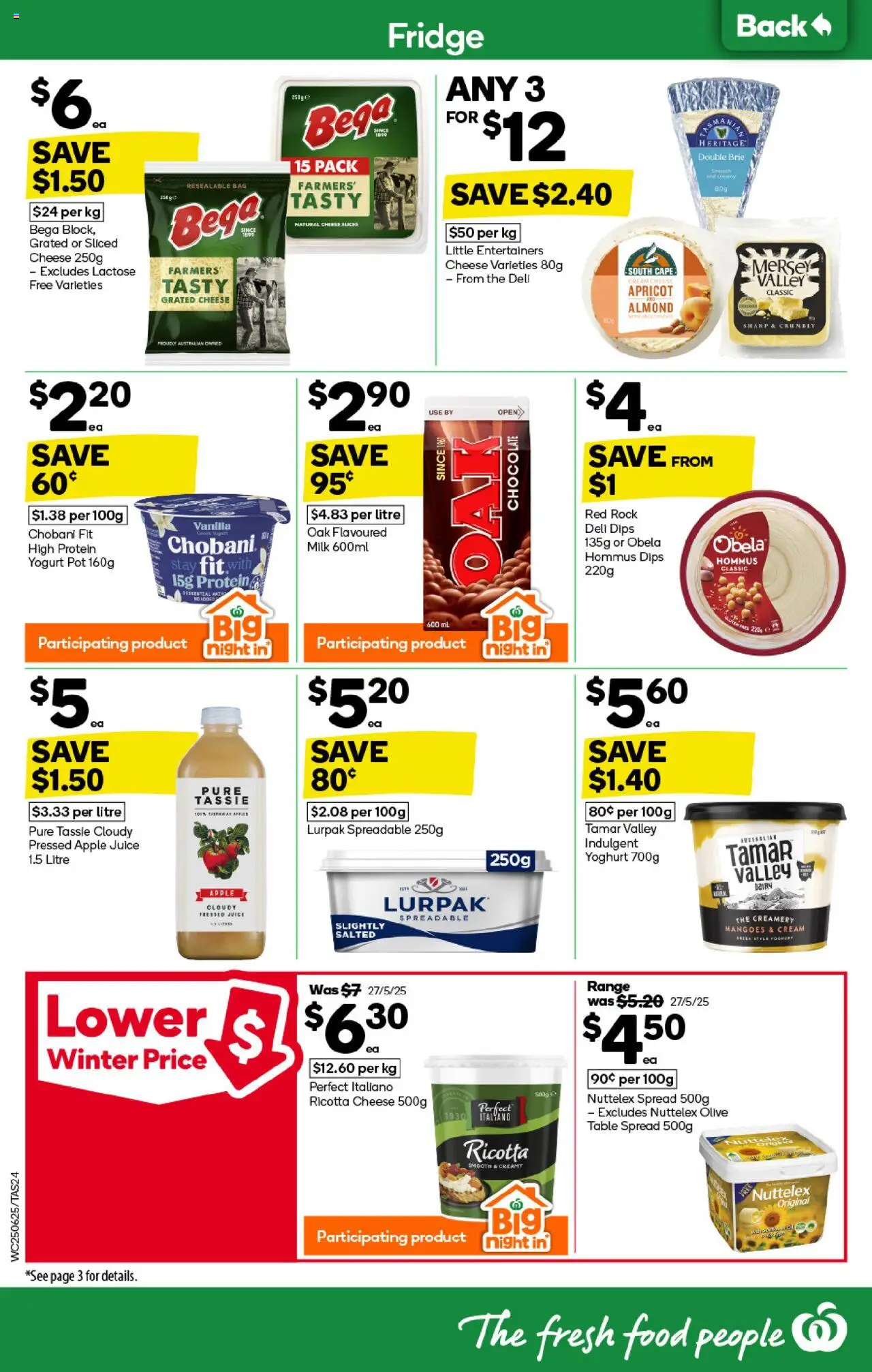 Woolworths catalogue - valid from 25.06.2025 | Page: 24 | Products: Table, Chocolate, Juice, Fridge