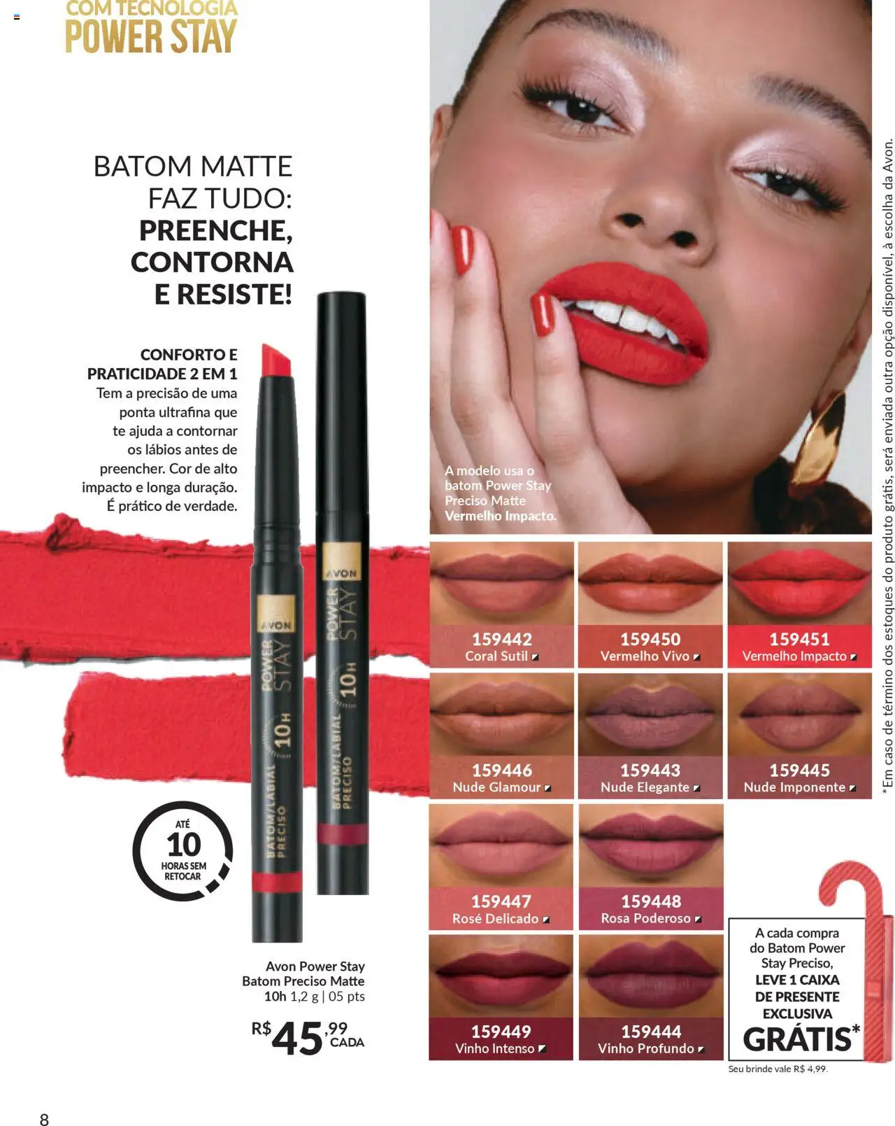 Avon Folheto - válido de 07.10.2025 | Página: 8 | Produtos: Batom, Caixa, Vinho