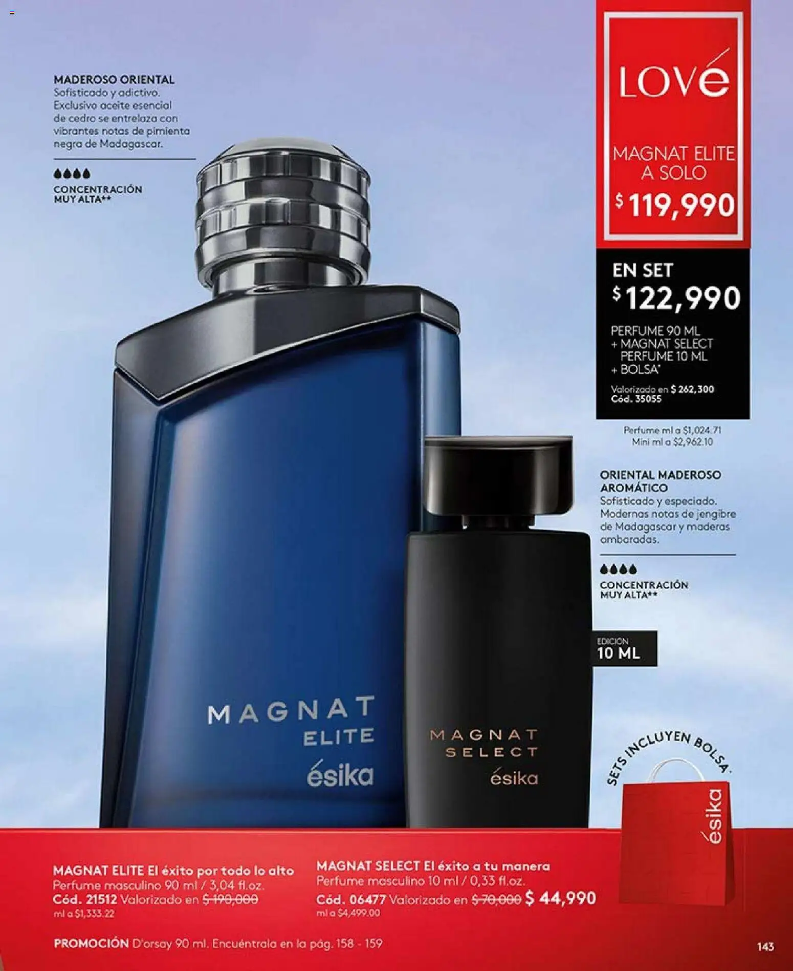 Ésika revista - valida desde el 01.03.2026 | Página: 140 | Productos: Pimienta, Bolsa, Perfume, Aceite