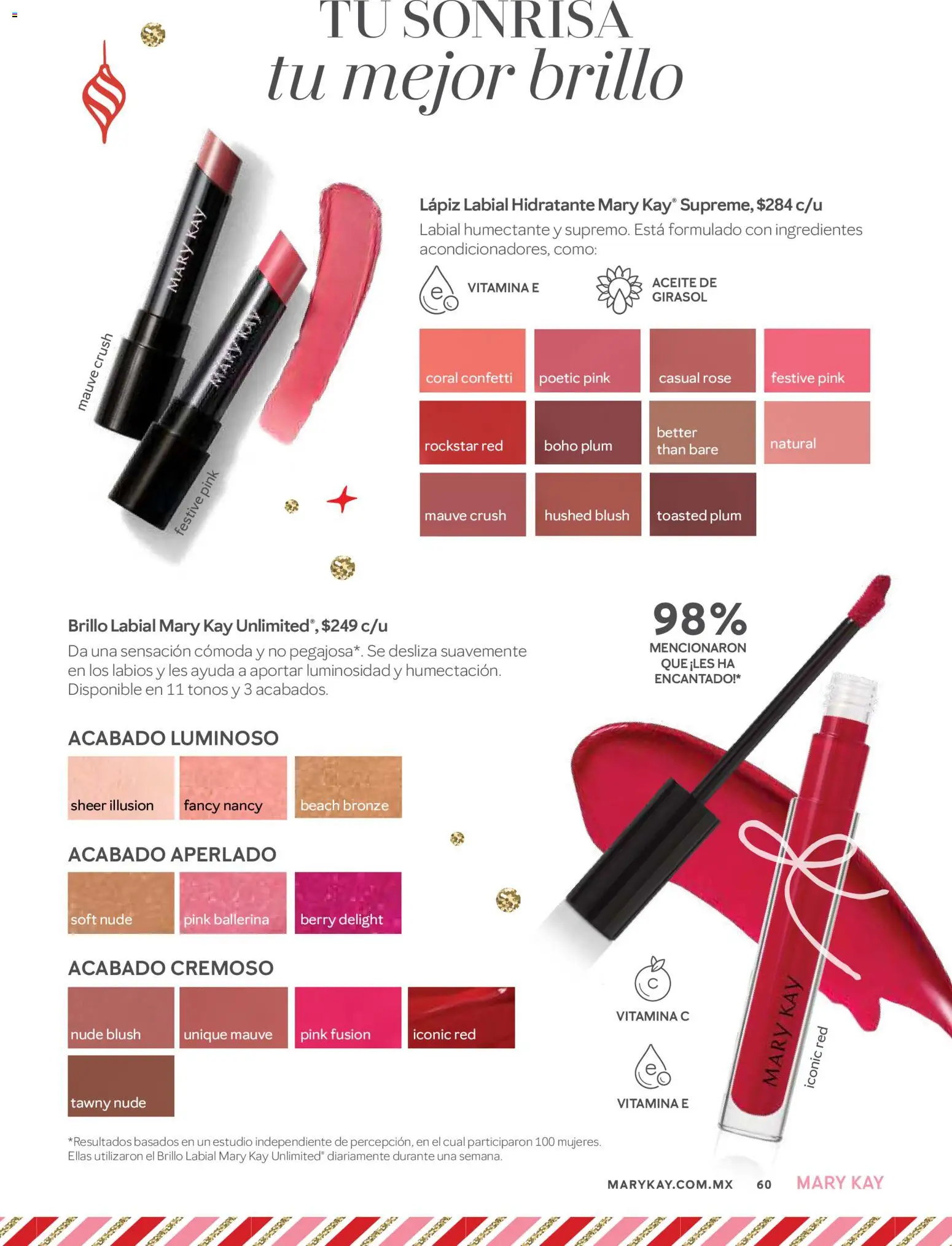 Nuevas ofertas de Mary Kay válidas en toda la República Mexicana desde el 01.11.2025. ¡Encuentra las mejores ofertas en Mary Kay catálogo! | Página: 60 | Productos: Brillo, Aceite, Lápiz labial