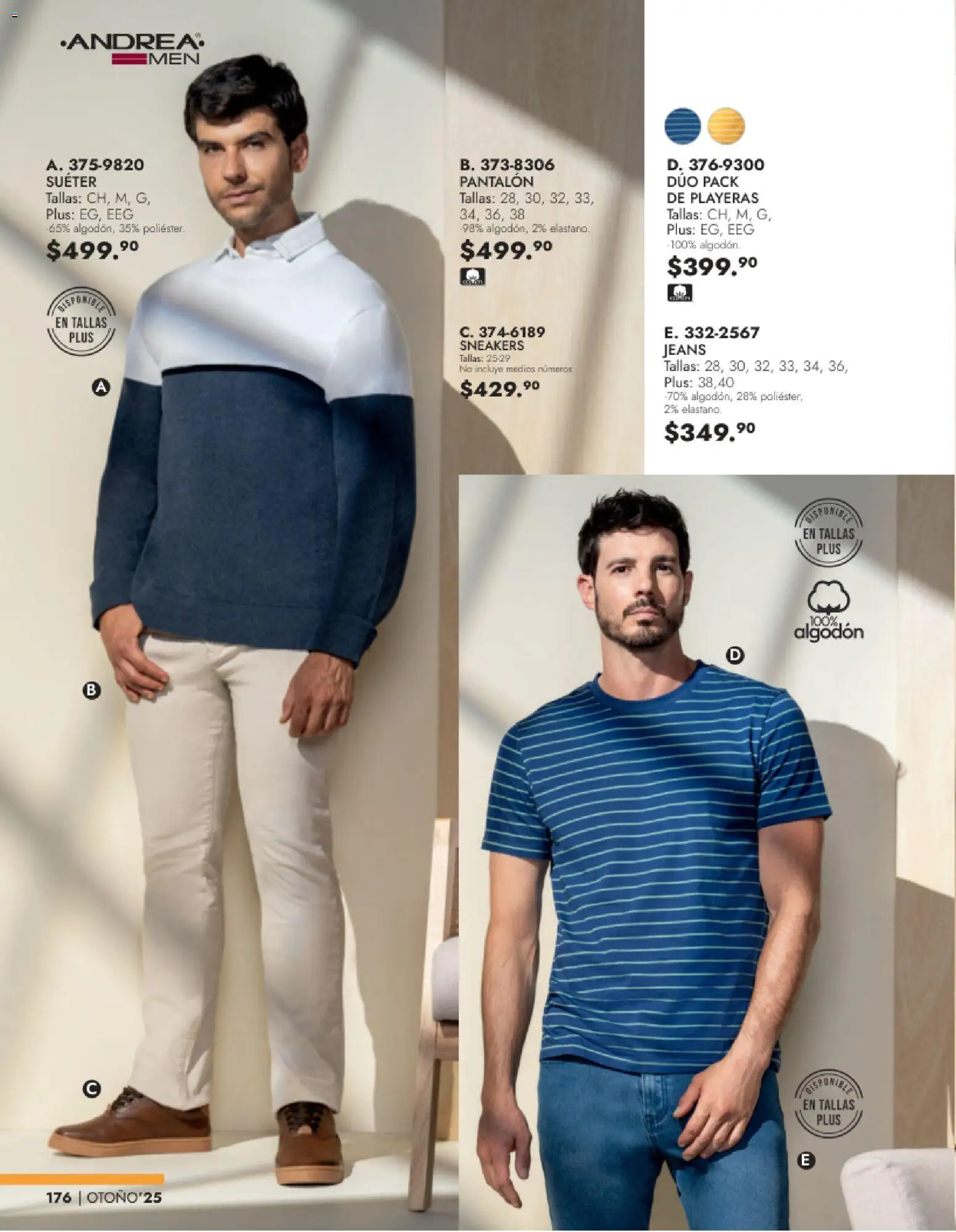 Nuevas ofertas de Andrea válidas en toda la República Mexicana desde el 26.11.2025. ¡Encuentra las mejores ofertas en Andrea catálogo Vestir Caballero otoño! | Página: 14 | Productos: Suéter, Algodón