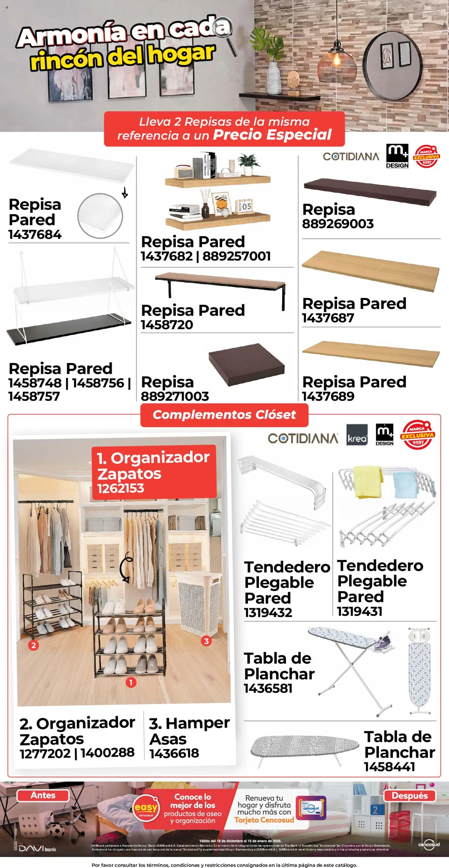 Easy revista - valida desde el 18.12.2025 | Página: 5 | Productos: Repisa, Clóset, Zapatos, Organizador