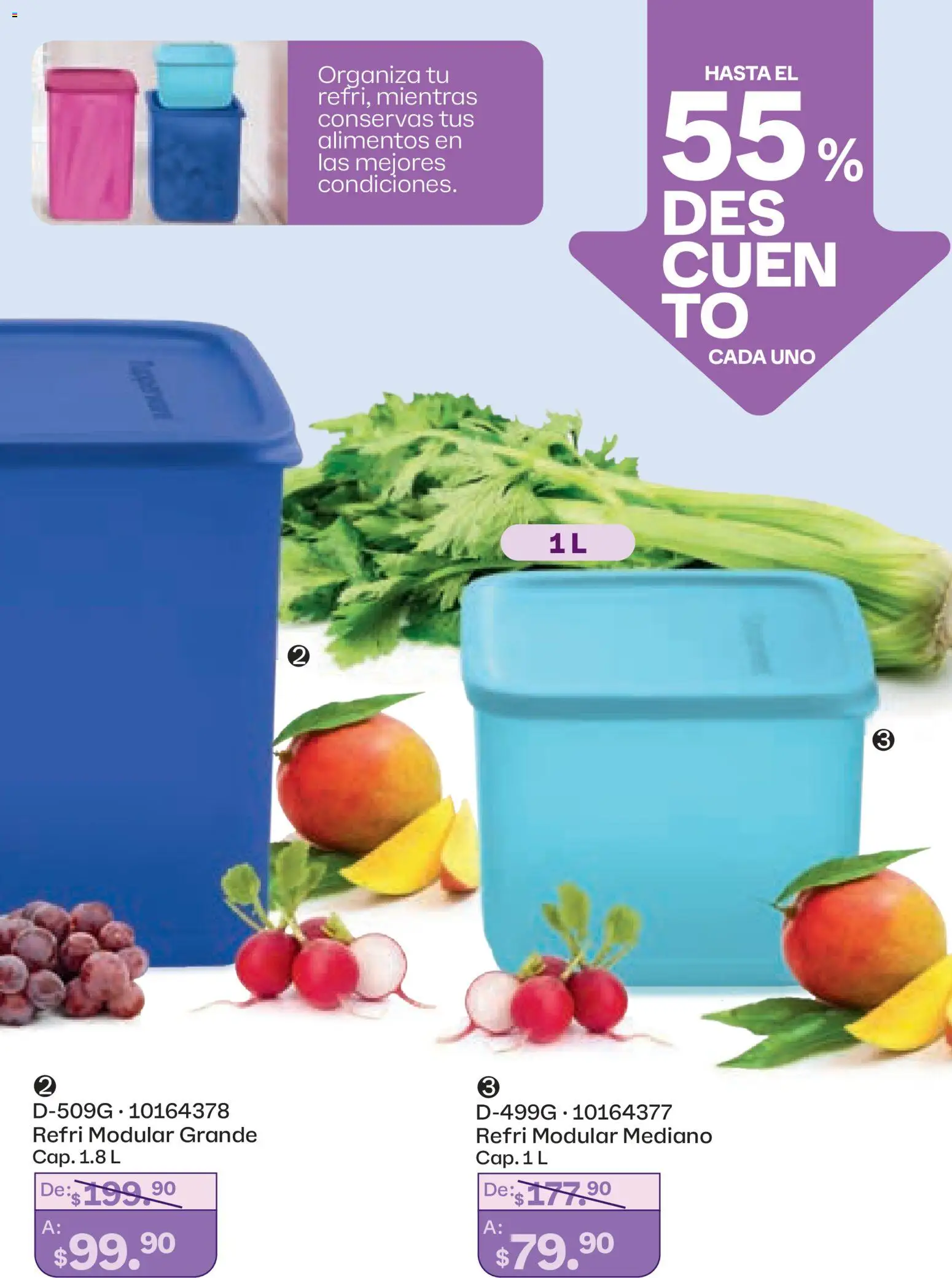 Nuevas ofertas de Tupperware válidas en toda la República Mexicana desde el 23.03.2026. ¡Encuentra las mejores ofertas en Tupperware catálogo! | Página: 57 | Productos: Modular