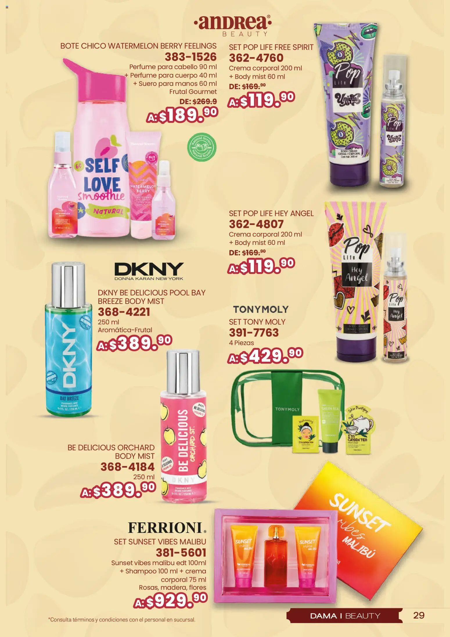 Nuevas ofertas de Andrea válidas en toda la República Mexicana desde el 25.01.2026. ¡Encuentra las mejores ofertas en Andrea catálogo San Vatentín! | Página: 29 | Productos: Crema, Body, Perfume, Crema corporal