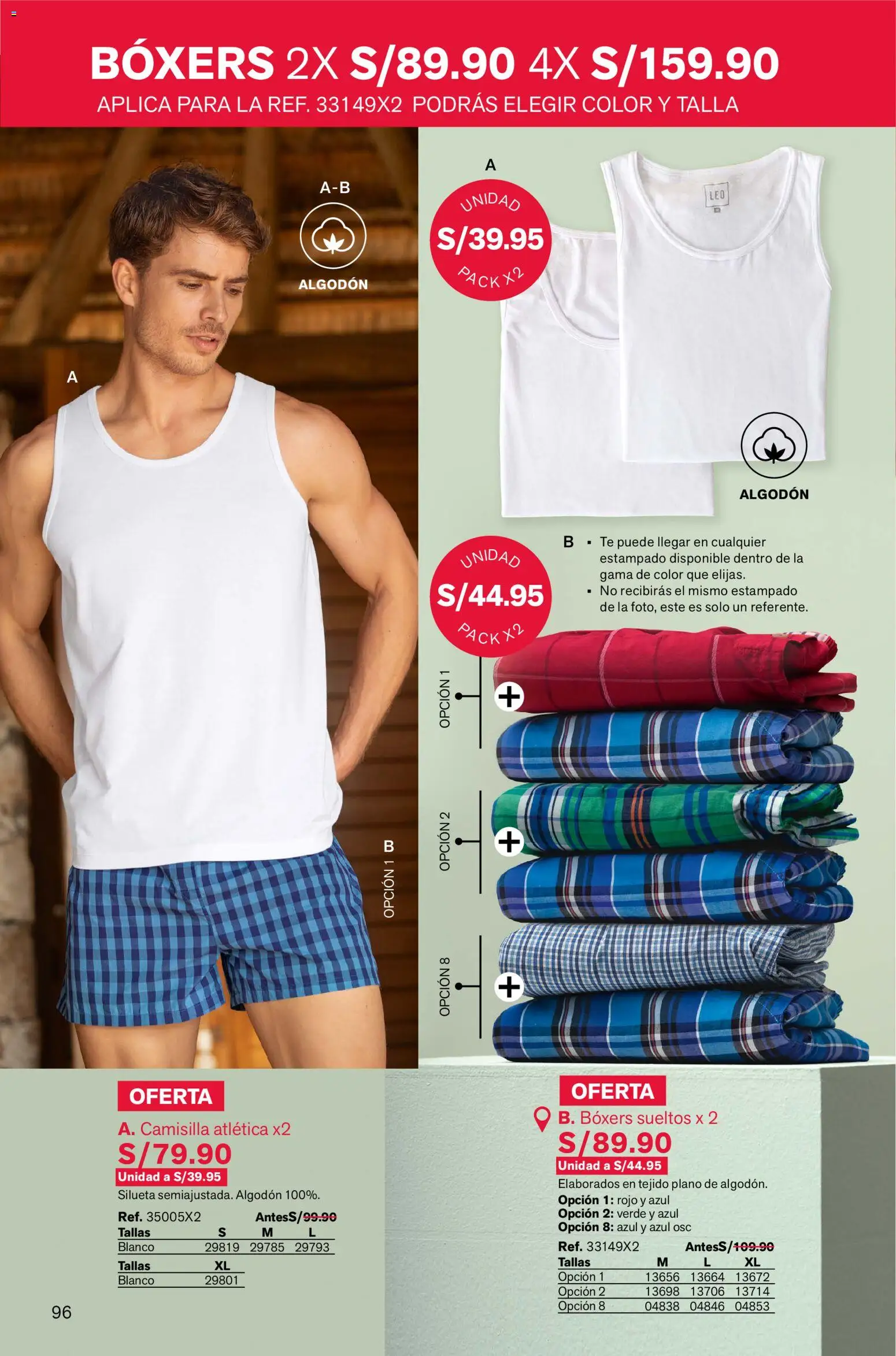 Catálogo Leonisa válido desde 16.03.2026 | Página: 96 | Productos: Té, Boxers