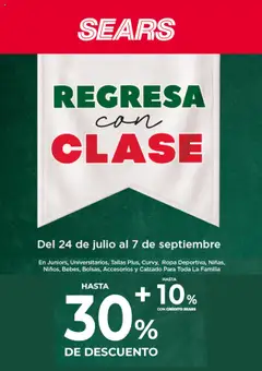 Vista previa de Sears promociones, nuevo folleto de la tienda, válido en México a partir del 24.07.2025