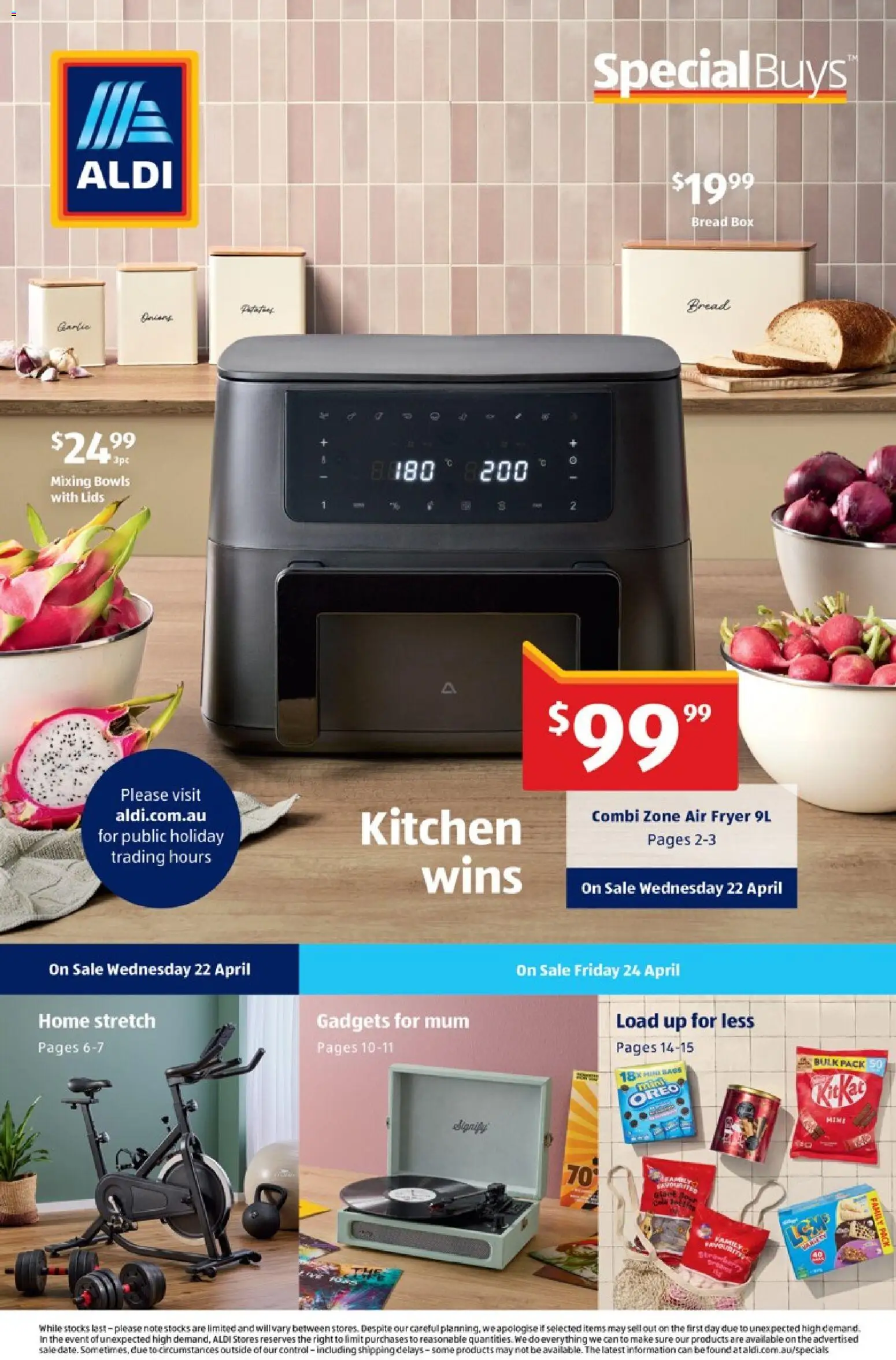 Aldi catalogue - valid from 15.04.2026 | Page: 1 | Products: Box, Bread