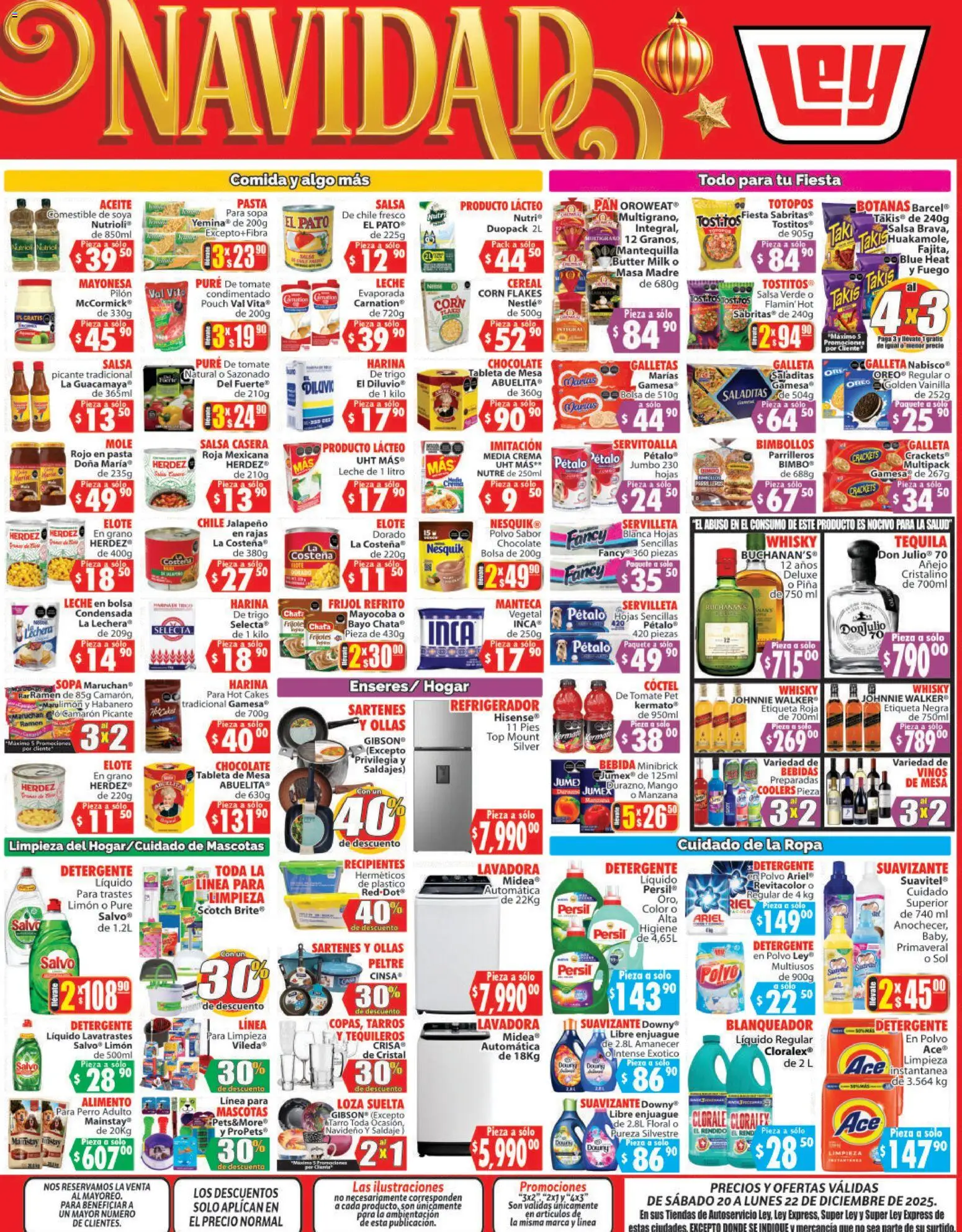 Nuevas ofertas de Casa Ley válidas en toda la República Mexicana desde el 20.12.2025. ¡Encuentra las mejores ofertas en Casa Ley folleto Autoservicio! | Página: 3 | Productos: Detergente, Harina, Ropa, Tableta