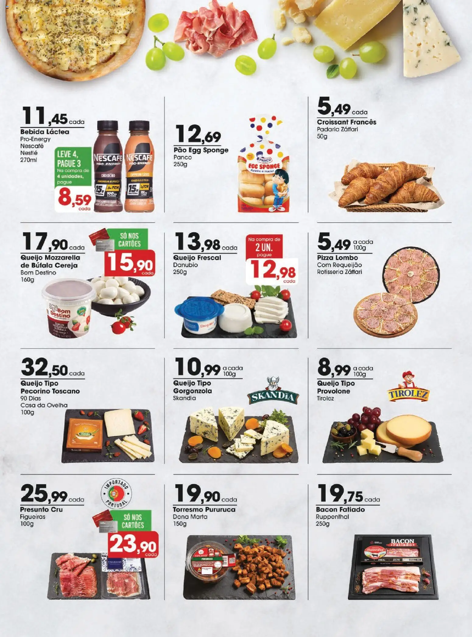 Zaffari Folheto - válido de 03.02.2026 | Página: 9 | Produtos: Pão, Presunto cru, Provolone, Requeijão