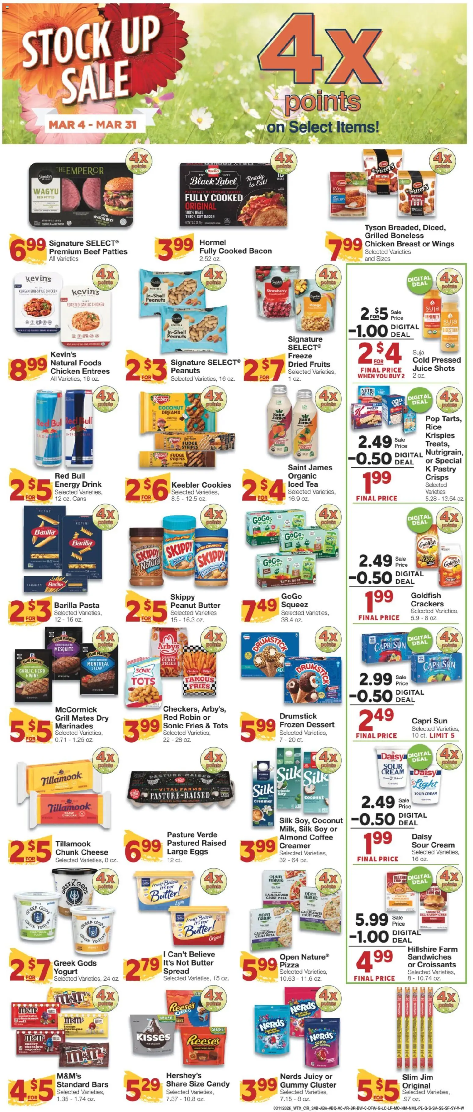 United Supermarkets Weekly Ad - valid from 10.03.2026 | Page: 3 | Products: Yogurt, Eggs, Wine, Mango
