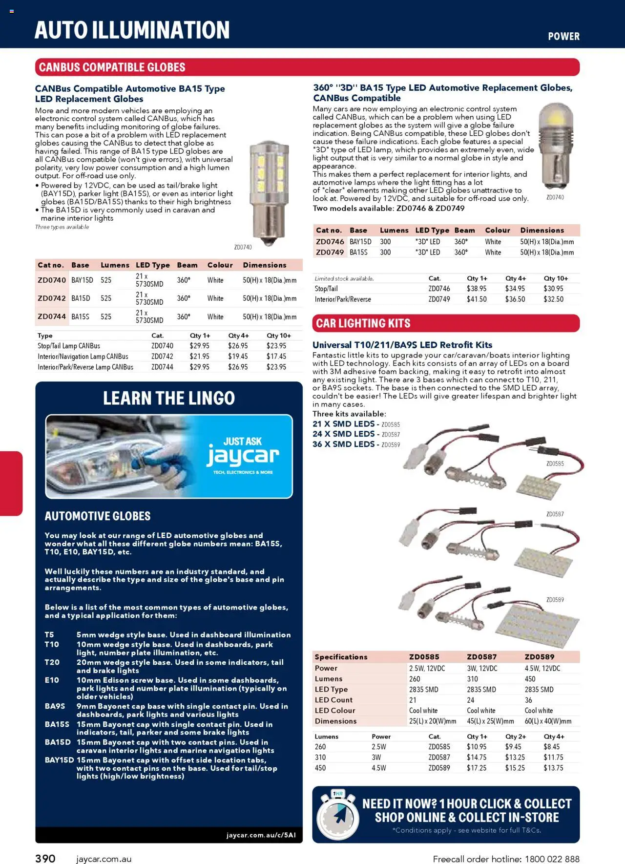 Jaycar catalogue - valid from 09.07.2025 | Page: 390 | Products: Lamp, Kits, Cap, Navigation