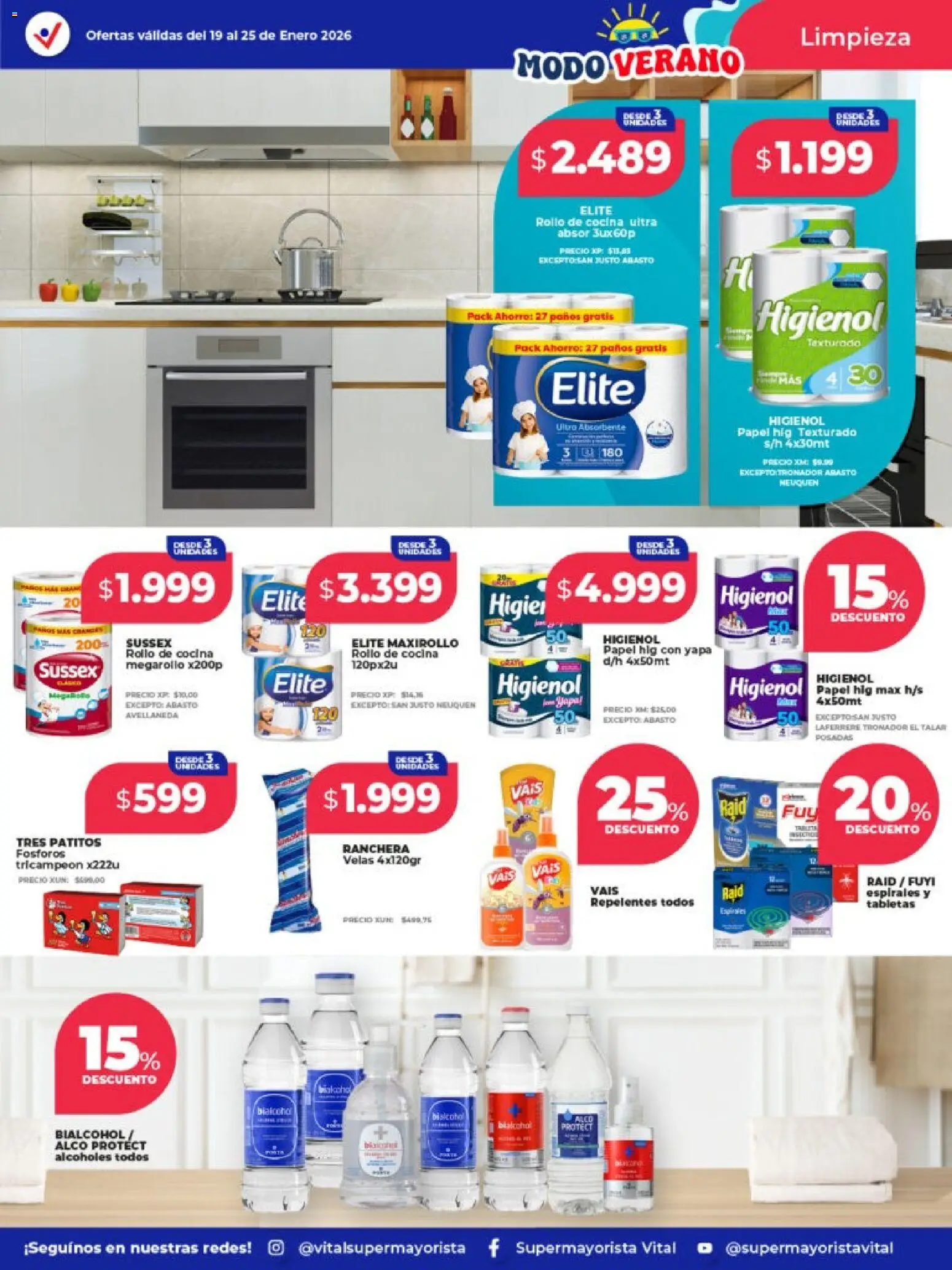 Vital - Ofertas - Salta │ válido desde el 19.01.2026 | Página: 8 | Productos: Fósforos, Cocina