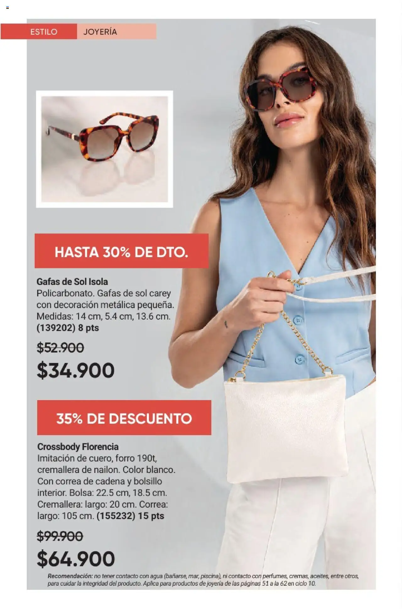 Avon revista - valida desde el 18.06.2025 | Página: 57 | Productos: Agua, Gafas de sol, Bolsa, Cadena
