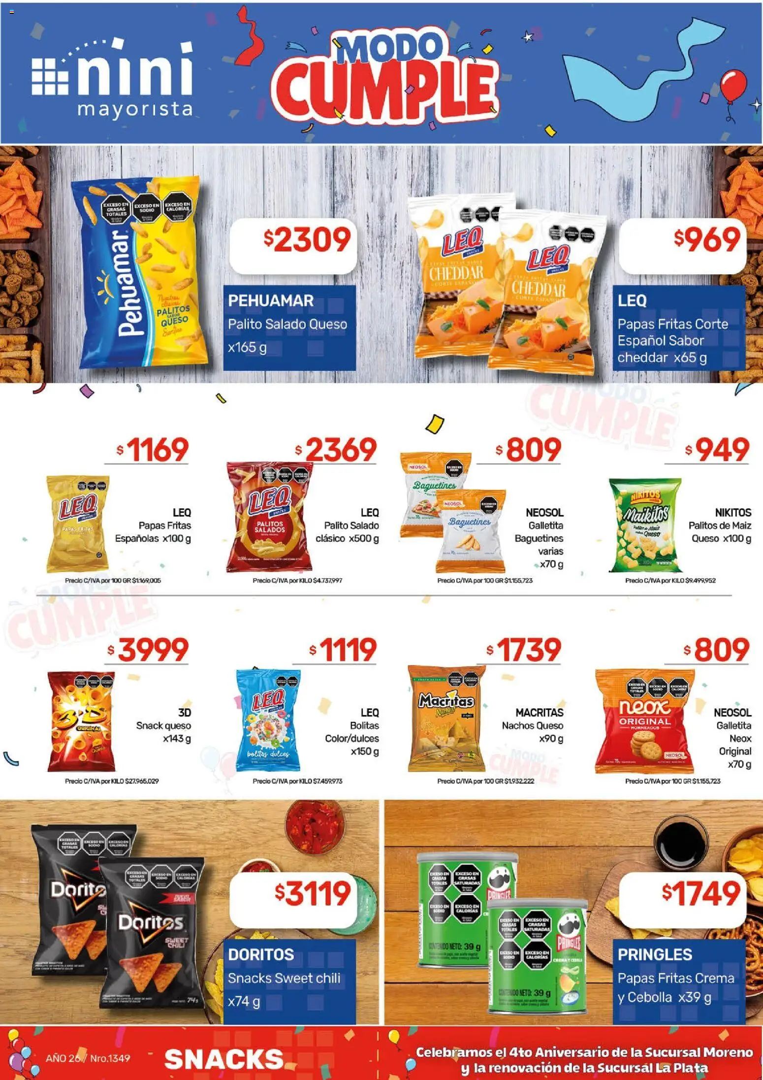 NINI Mayorista Ofertas │ válido desde el 02.03.2026 | Página: 30 | Productos: Cebolla, Maiz, Papas fritas, Crema