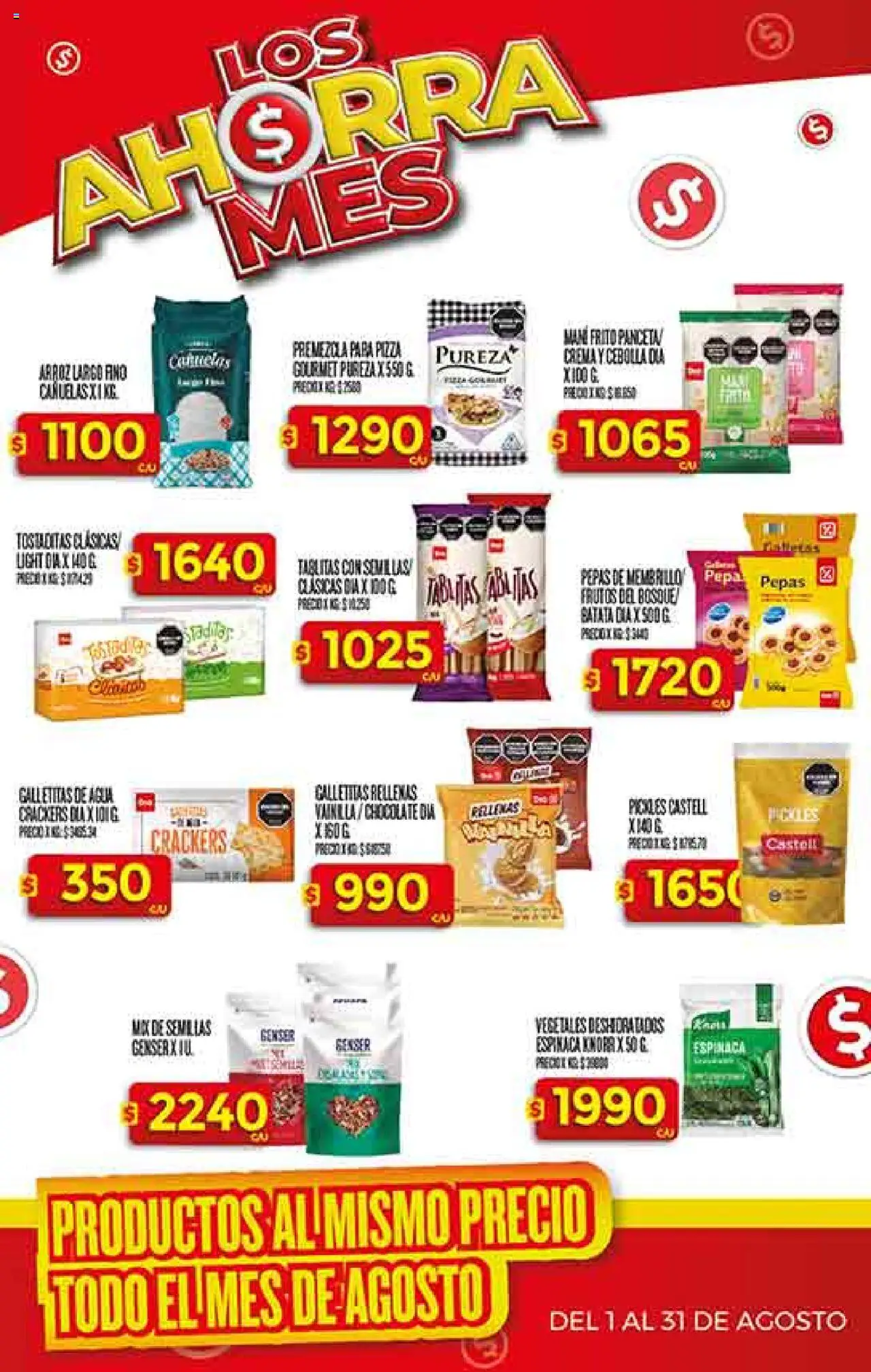 Supermercado DIA Ofertas │ válido desde el 06.08.2025 | Página: 27 | Productos: Batata, Semillas, Espinaca, Arroz