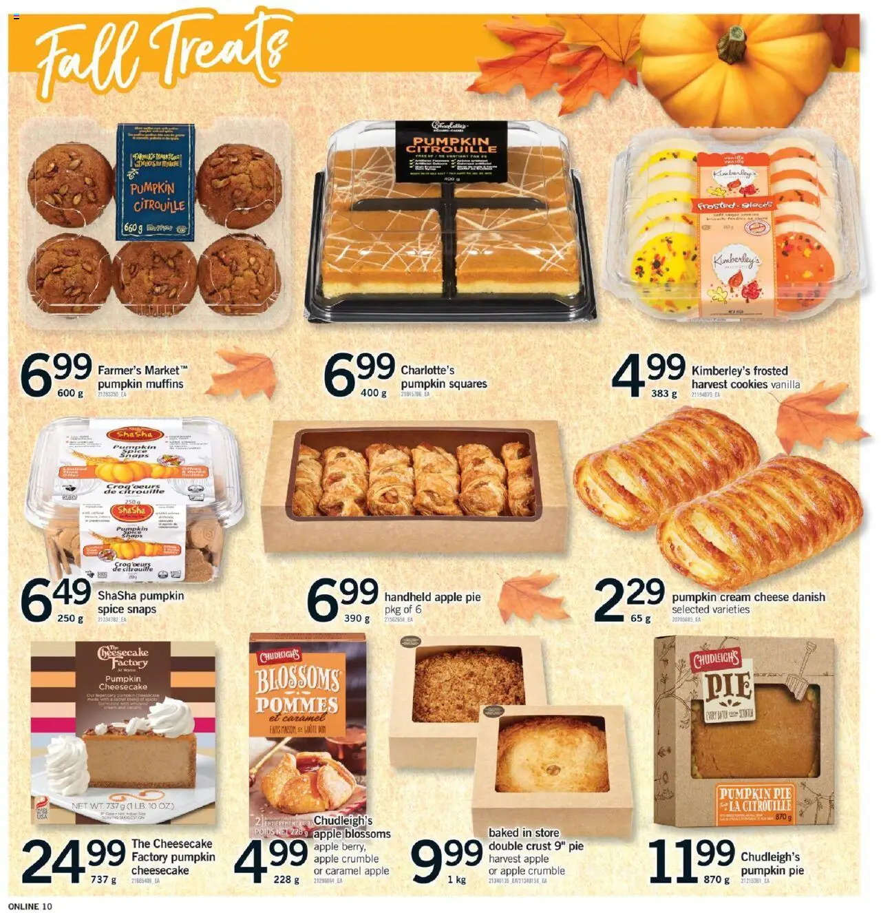 Fortinos flyer valid from 25.09.2025 | Page: 10 | Products: Cream, Cookies, Cheese, Pumpkin