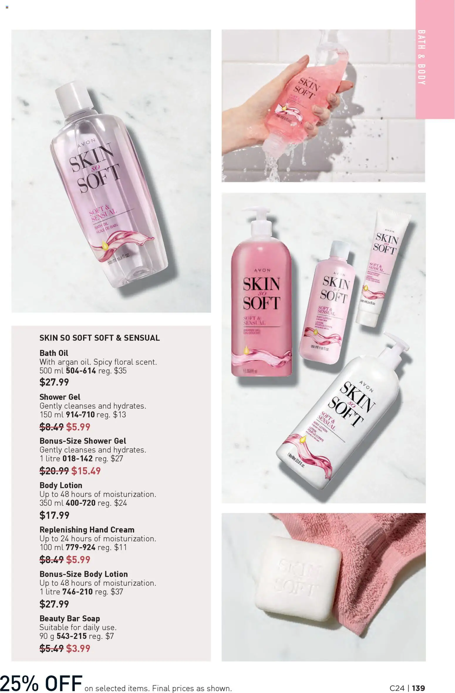 Avon flyer valid from 20.11.2025 | Page: 139 | Products: Body lotion, Hand cream, Bath, Shower
