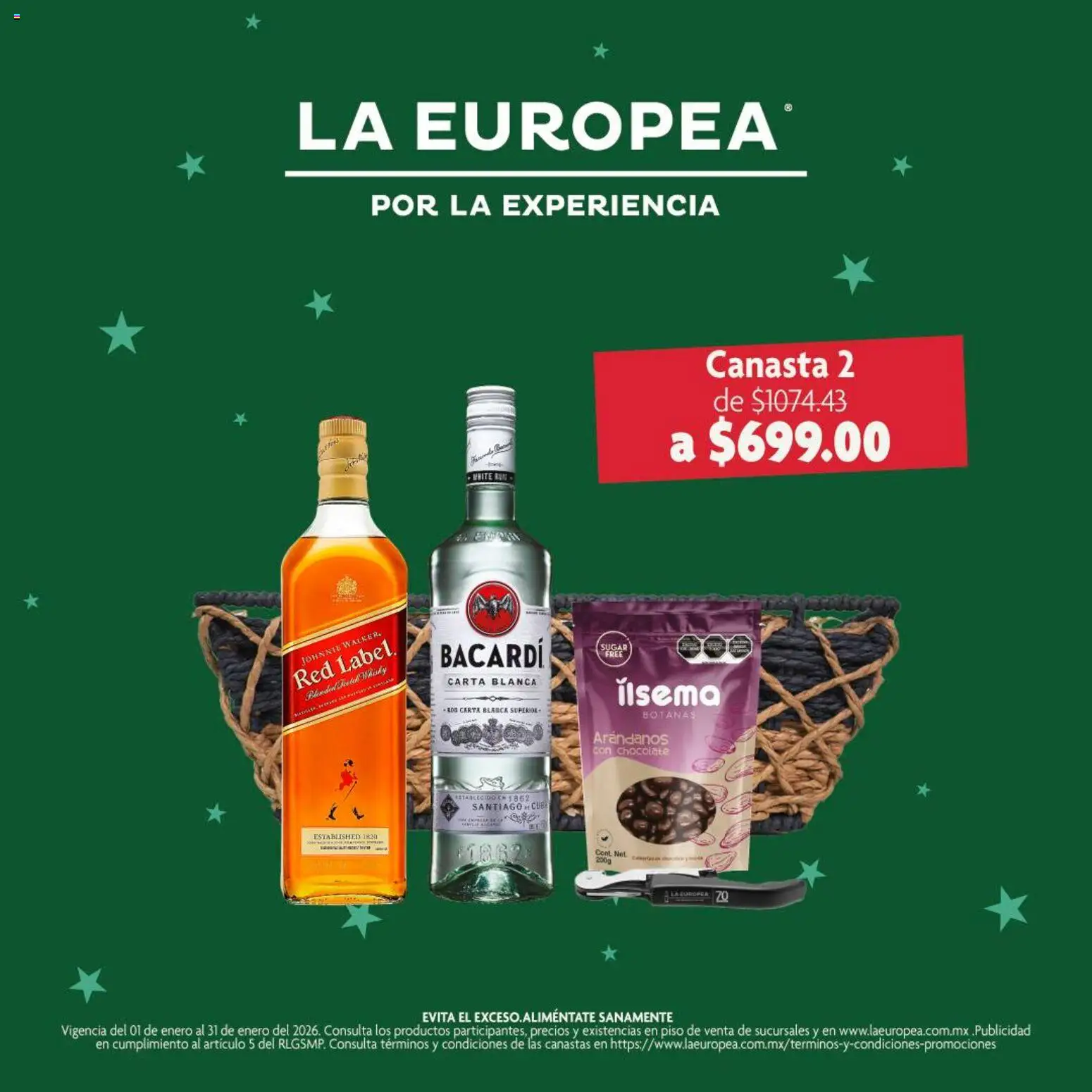 Nuevas ofertas de La Europea válidas en toda la República Mexicana desde el 01.01.2026. ¡Encuentra las mejores ofertas en La Europea catálogo Guía de regalos! | Página: 3 | Productos: Chocolate, Arándanos, Canasta