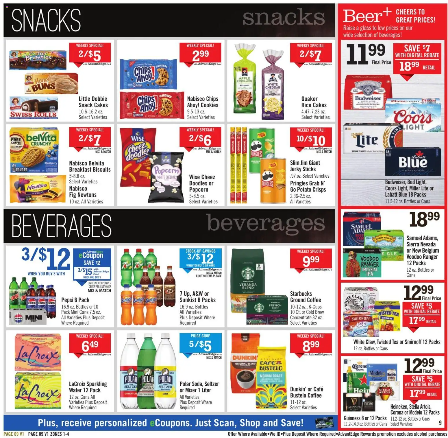 Price Chopper - Weekly Ad - valid from 05.04.2026 | Page: 9 | Products: Rice, Tea, Chips, Water