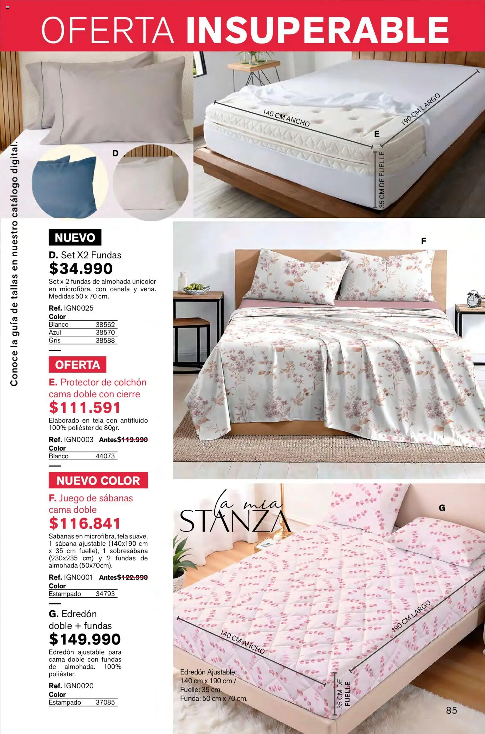 Leonisa revista - valida desde el 05.02.2026 | Página: 85 | Productos: Juego, Cama, Colchón, Almohada