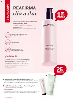 Nuevas ofertas de Mary Kay válidas en toda la República Mexicana desde el 01.09.2025. ¡Encuentra las mejores ofertas en Loción Reafirmante Corporal TimeWise Targeted-Action, Formulada con el Complejo TimeWise 3D. Ayuda a mantener más firme y definida la piel. Piel más suave. Ayuda a mejorar la hidratación de tu piel.! | Página: 74