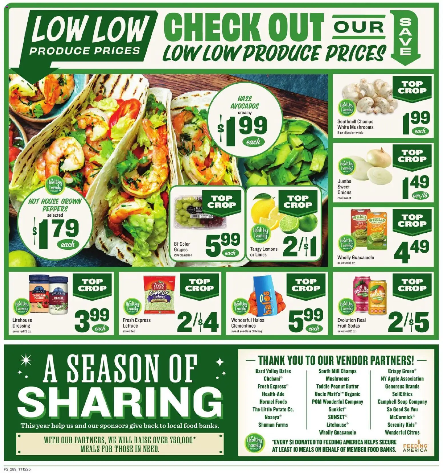 Lowes Foods Weekly Ad - GA - valid from 12.11.2025 | Page: 2 | Products: Lettuce, Peppers, Butter, Bag