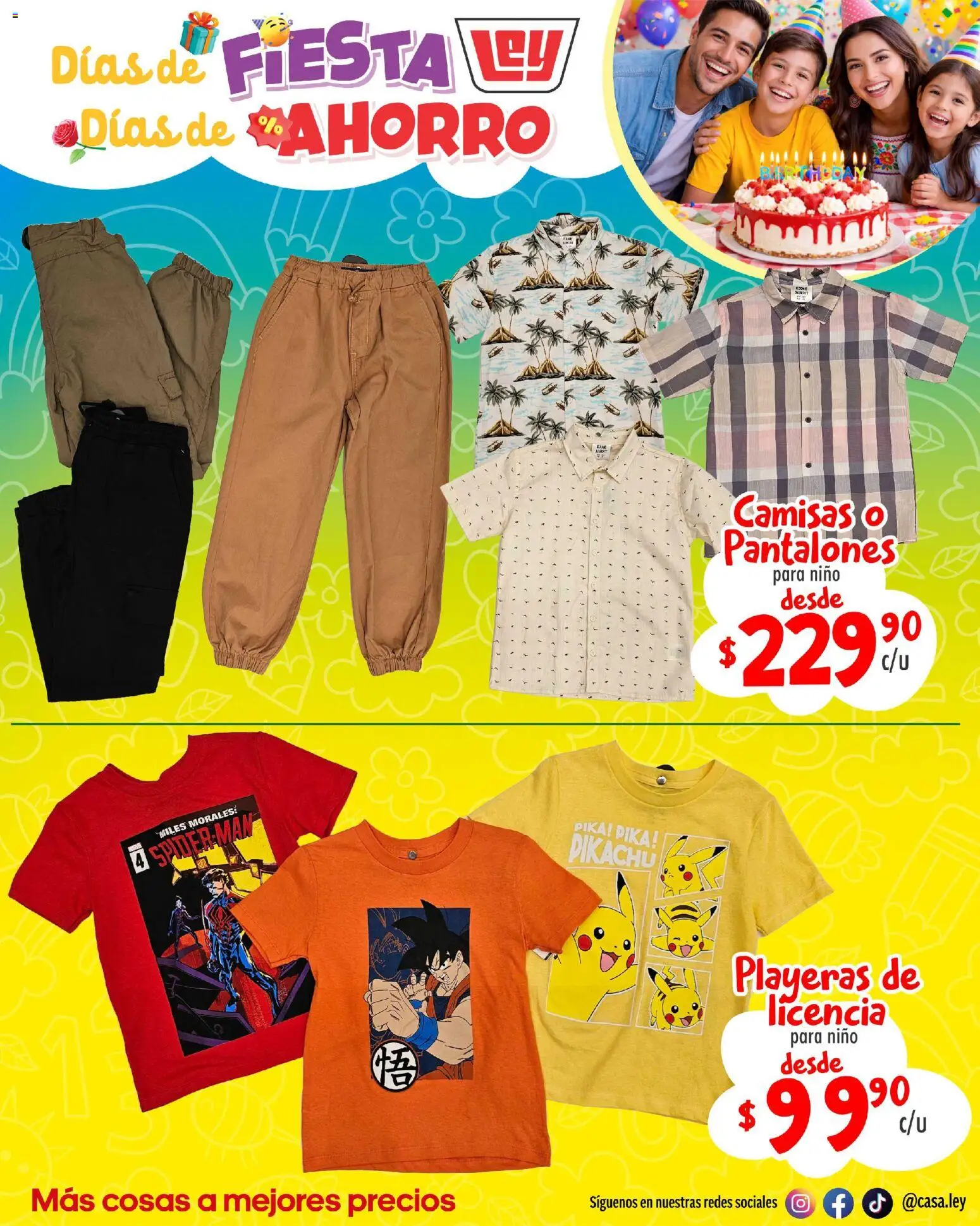Nuevas ofertas de Casa Ley válidas en toda la República Mexicana desde el 18.04.2026. ¡Encuentra las mejores ofertas en  Casa Ley folleto Interior suple Día del Niño! | Página: 14 | Productos: Pantalones