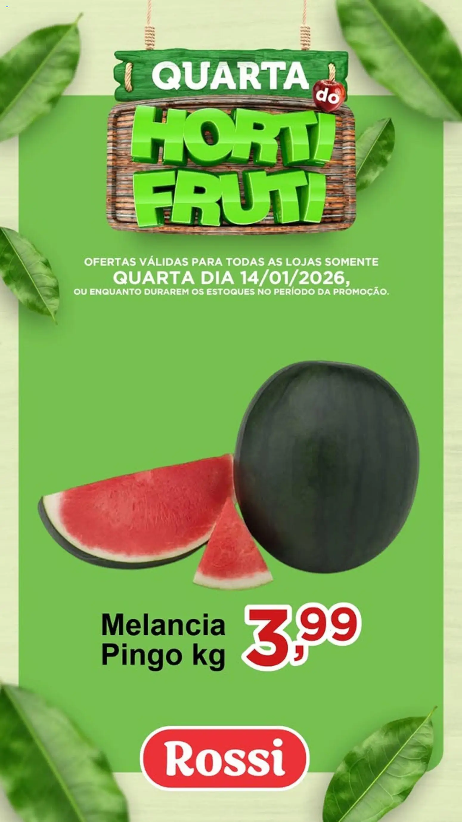 Rossi Supermercados Folheto - válido de 14.01.2026 | Página: 3 | Produtos: Melancia