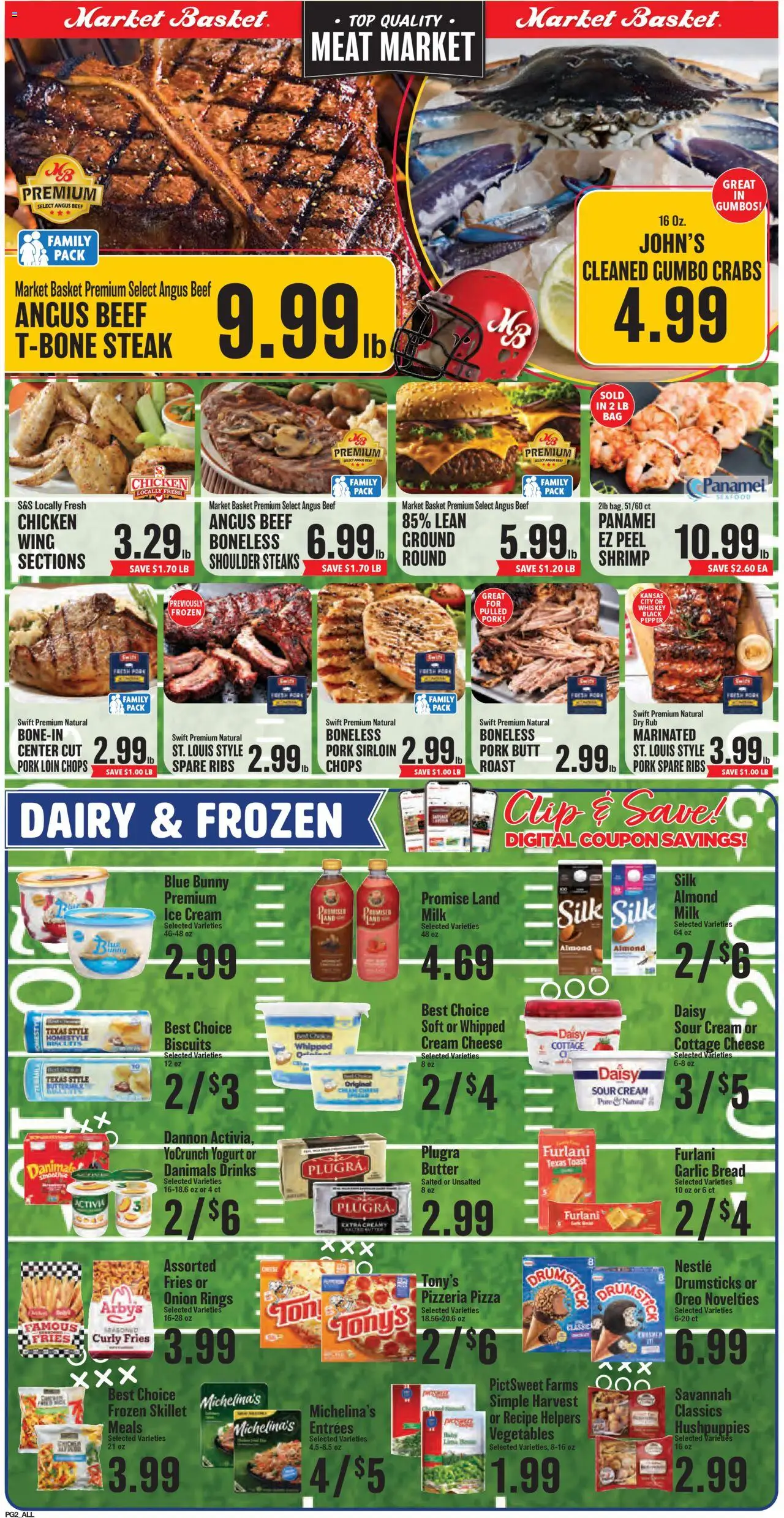 Market Basket Weekly Ad - valid from 17.09.2025 | Page: 2 | Products: Skillet, Butter, Bread, Ice cream