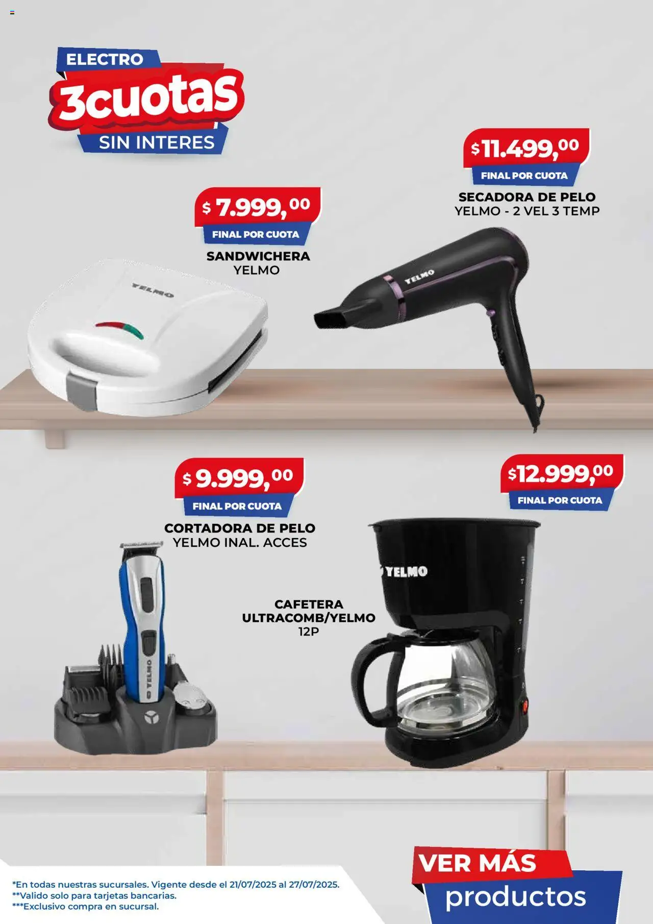 Maxiconsumo Tecnología Maxi │ válido desde el 21.07.2025 | Página: 1 | Productos: Secadora, Cafetera, Sandwichera