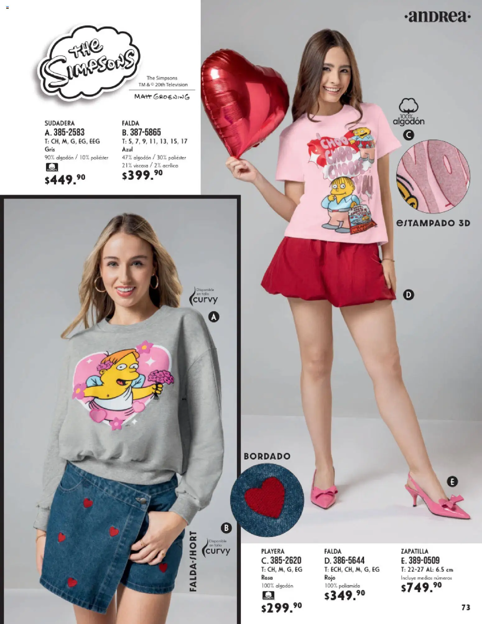 Nuevas ofertas de Andrea válidas en toda la República Mexicana desde el 25.01.2026. ¡Encuentra las mejores ofertas en Andrea catálogo Vestir! | Página: 73 | Productos: Algodón, Sudadera, Playera, Televisión