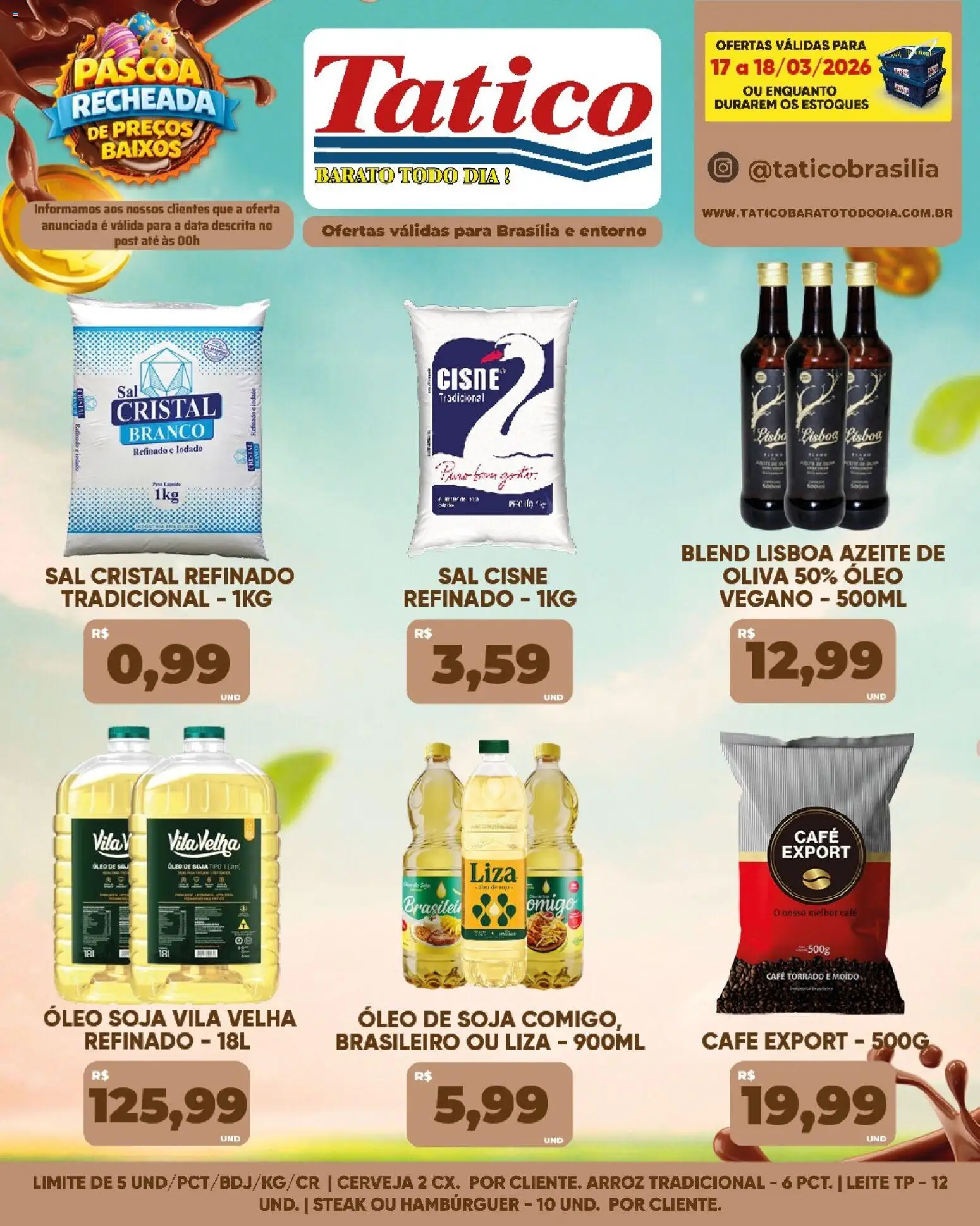 Tatico Folheto - válido de 17.03.2026 | Página: 3 | Produtos: Café, Hambúrguer, Azeite, Soja