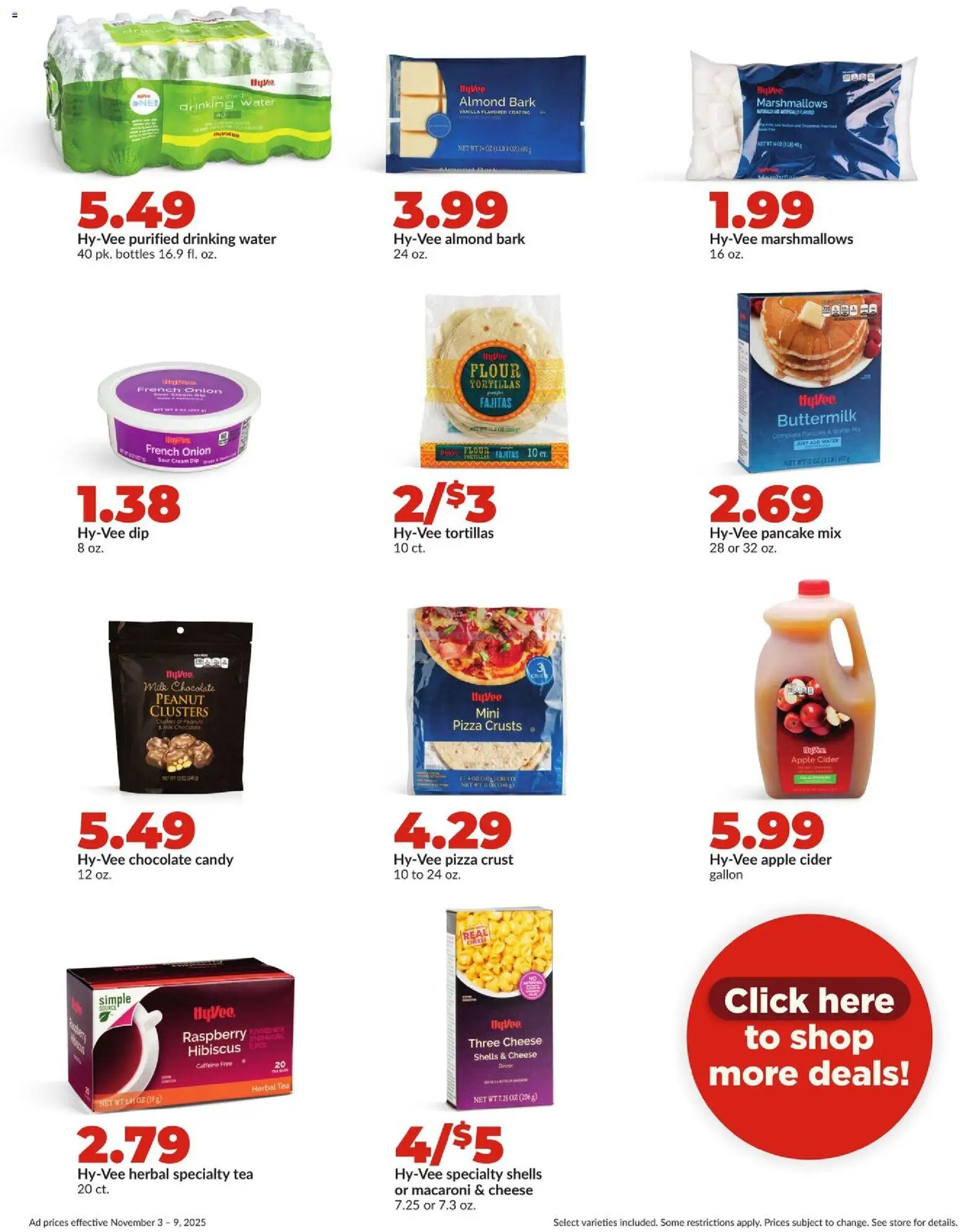 HyVee Weekly Ad - valid from 03.11.2025 | Page: 21 | Products: Chocolate, Cream, Water, Onion