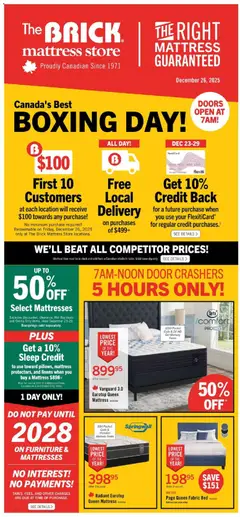 Preview of The Brick - Brick Mattress Store from shop The Brick valid from 23.12.2025