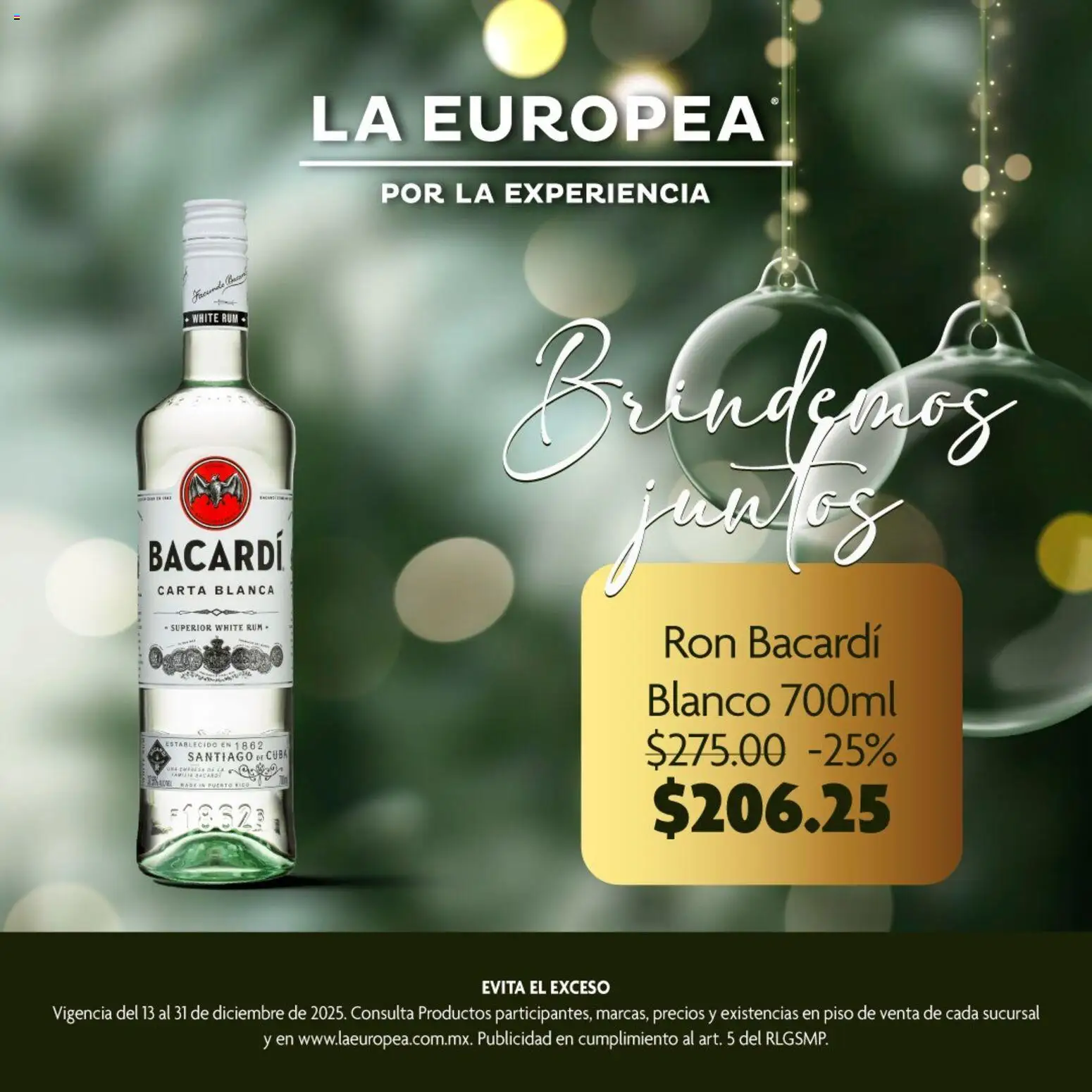 Nuevas ofertas de La Europea válidas en toda la República Mexicana desde el 13.12.2025. ¡Encuentra las mejores ofertas en La Europea catálogo Celebra con etiquetas premium! | Página: 7