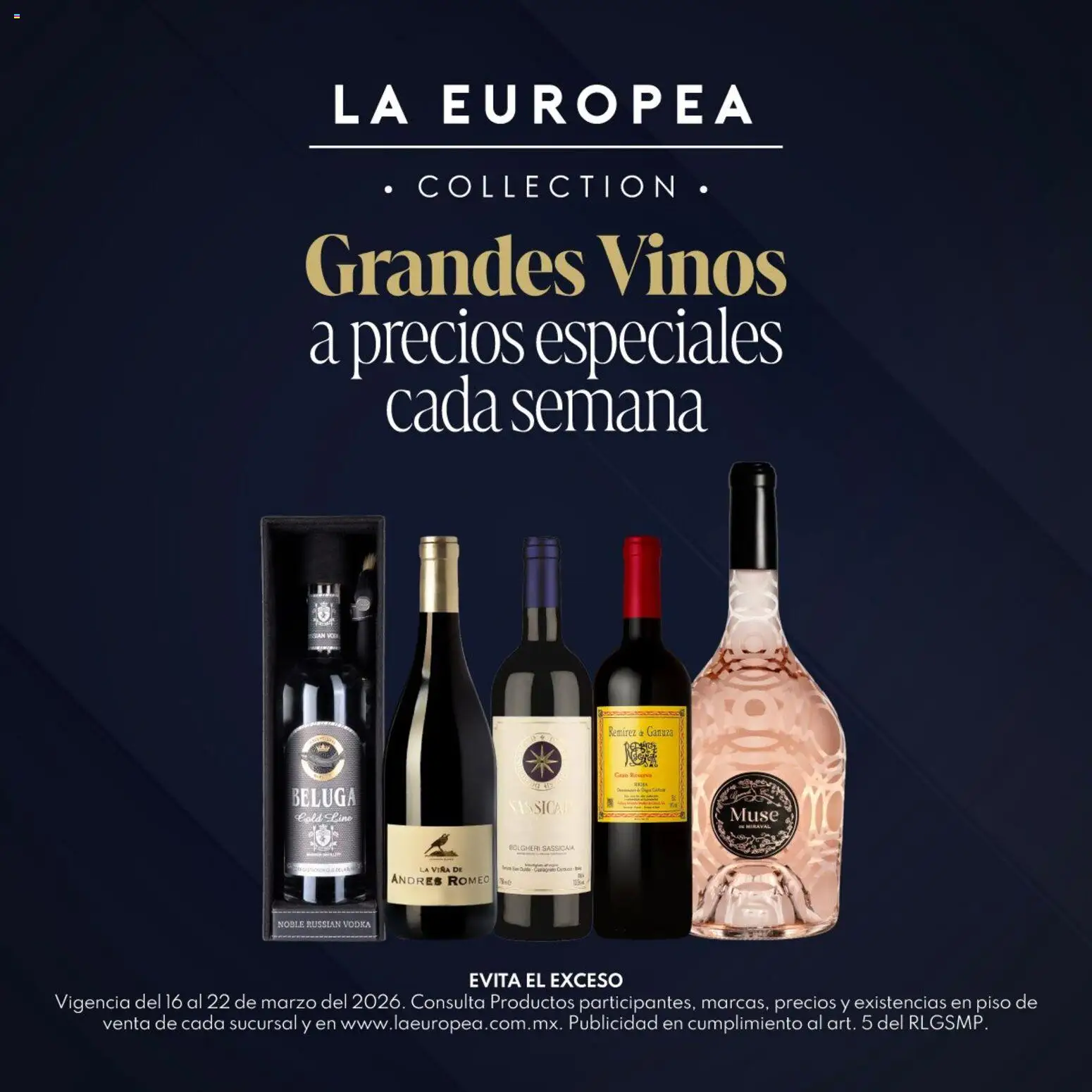 Nuevas ofertas de La Europea válidas en toda la República Mexicana desde el 16.03.2026. ¡Encuentra las mejores ofertas en La Europea catálogo Grandes Vinos! | Página: 1 | Productos: Vodka